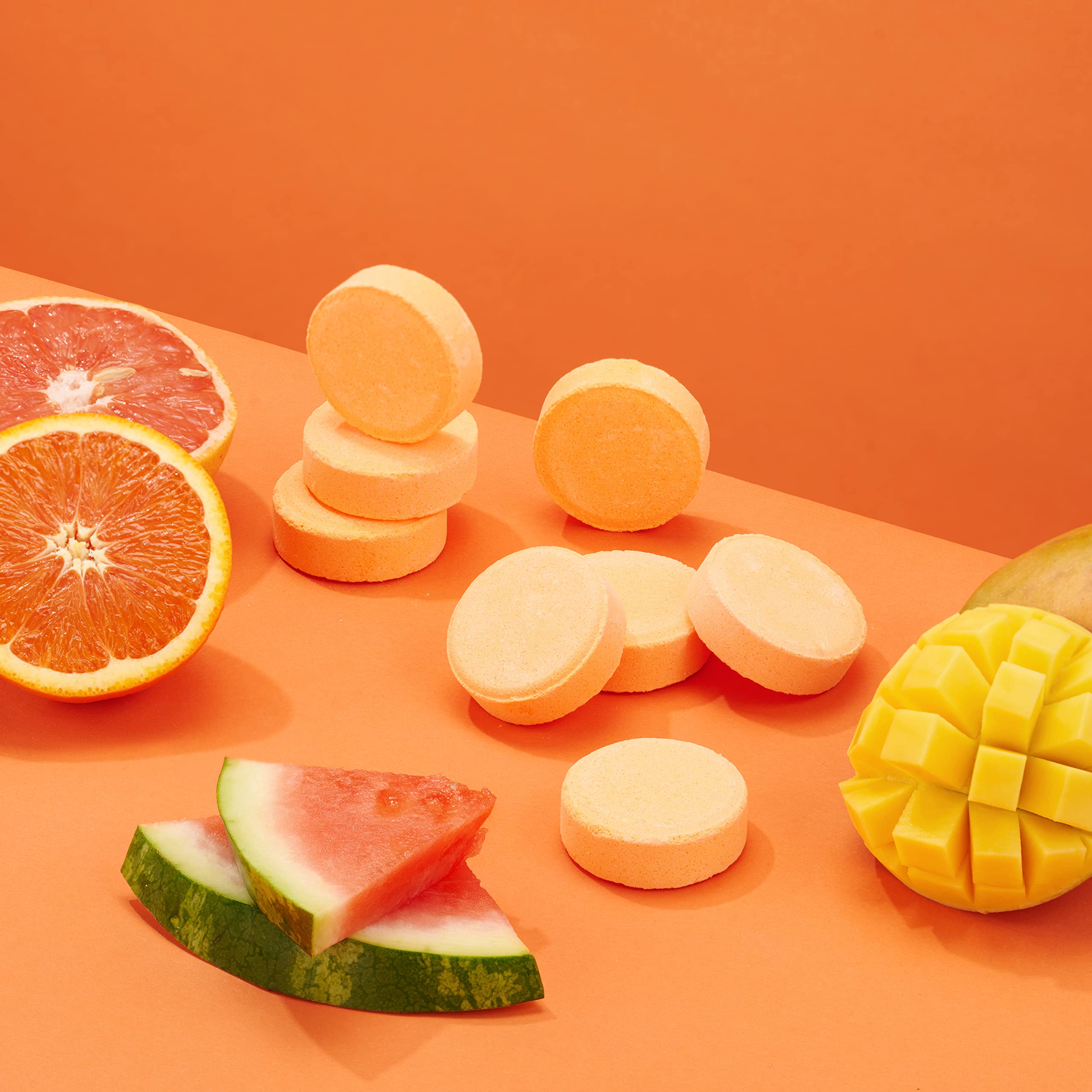Aromatherapy Shower Steamers with Essential Oils - Orange, Watermelon, Mango & Pink Grapefruit Scented Bath Bombs for Relaxation & Nasal Congestion Relief | Perfect Birthday Gifts for Women & Men | Spa Day, Stress Relief & Home Wellness Essential
