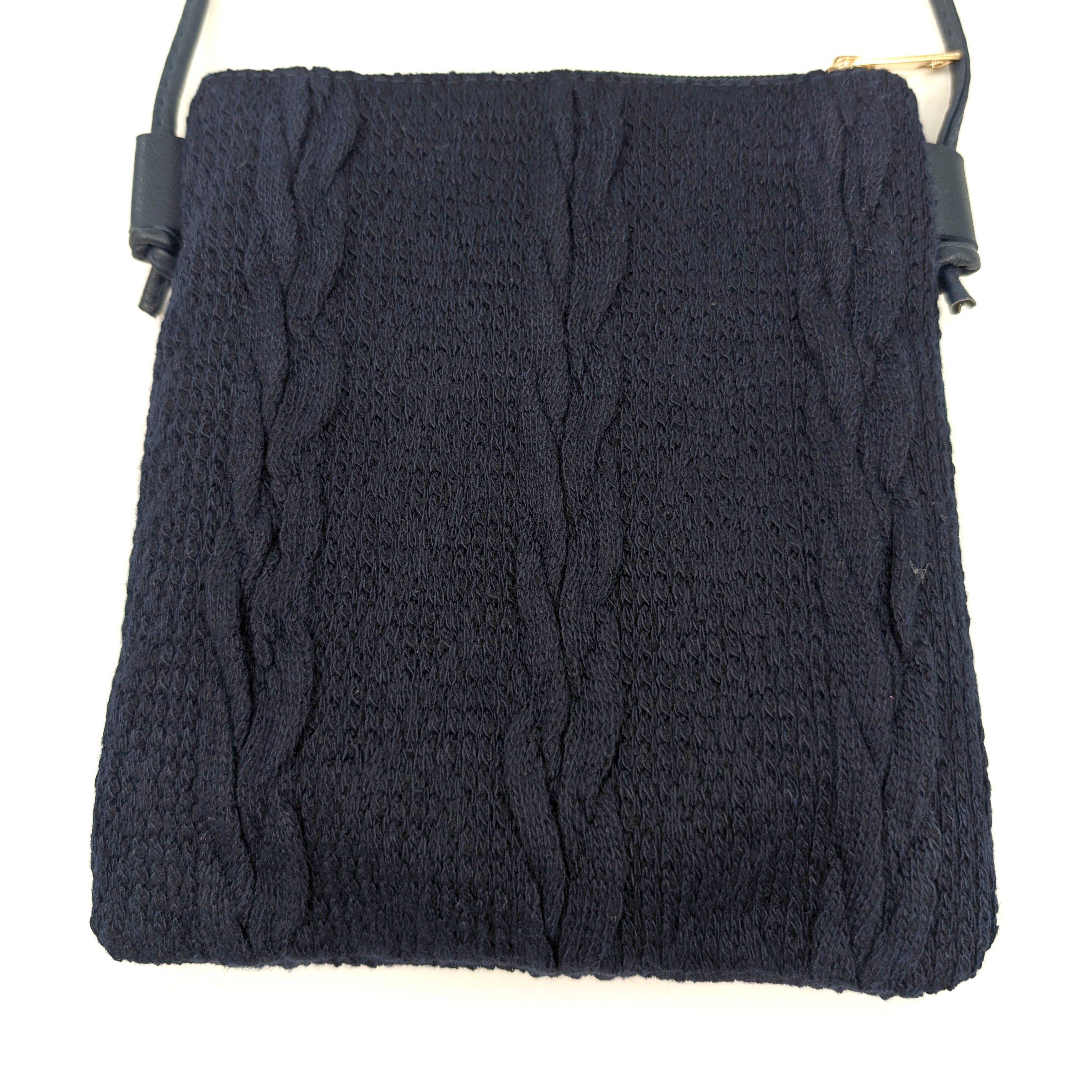 Stylish Navy Blue Knitted Crossbody Bag for Women - Lightweight & Trendy Handbag for Daily Use, Travel, and Shopping