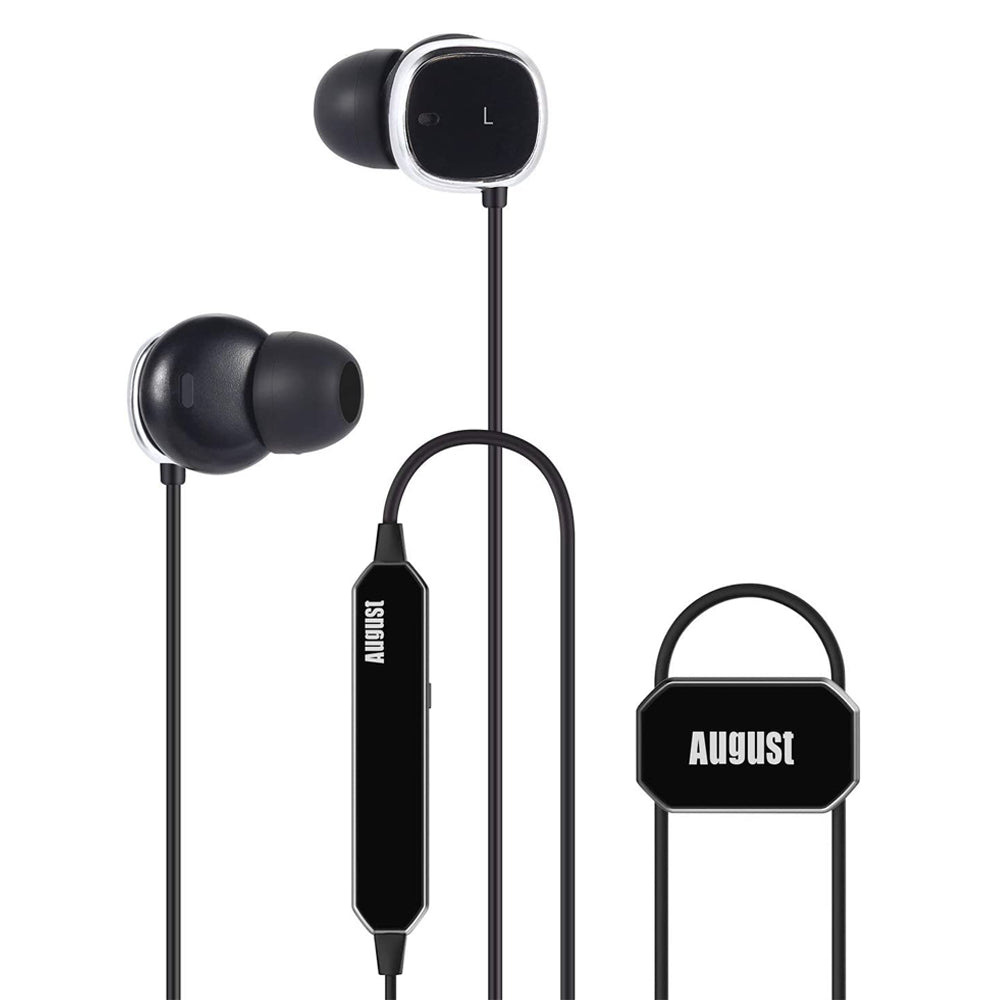 August EP725 Refurbished Noise Cancelling Bluetooth Earphones with AptX & OTG Charging - Perfect for Travel, Workouts & Commuting