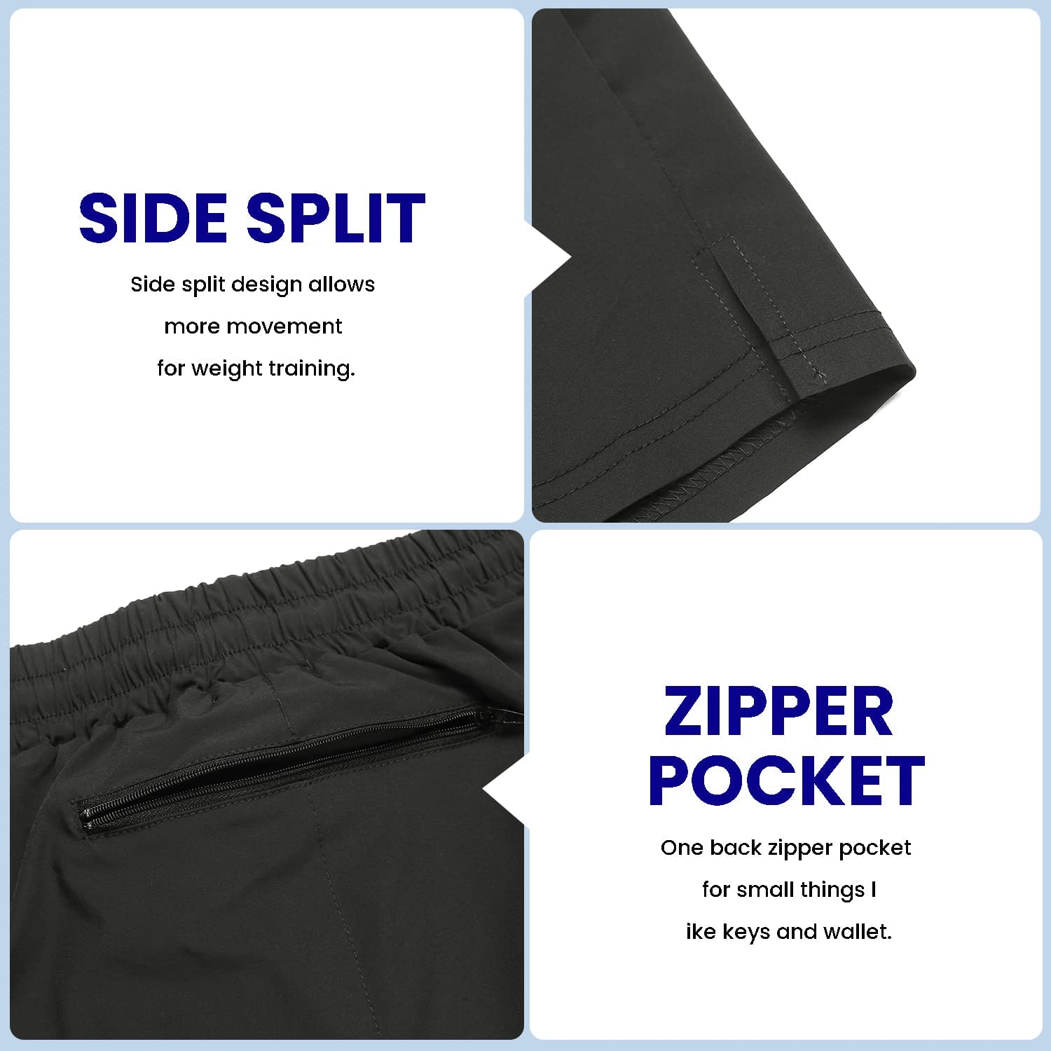 COOFANDY Men's 2 Pack 7 Inch Quick Dry Gym Shorts - Lightweight Athletic Running Workout Shorts with Pockets for Training, Jogging & Outdoor Activities