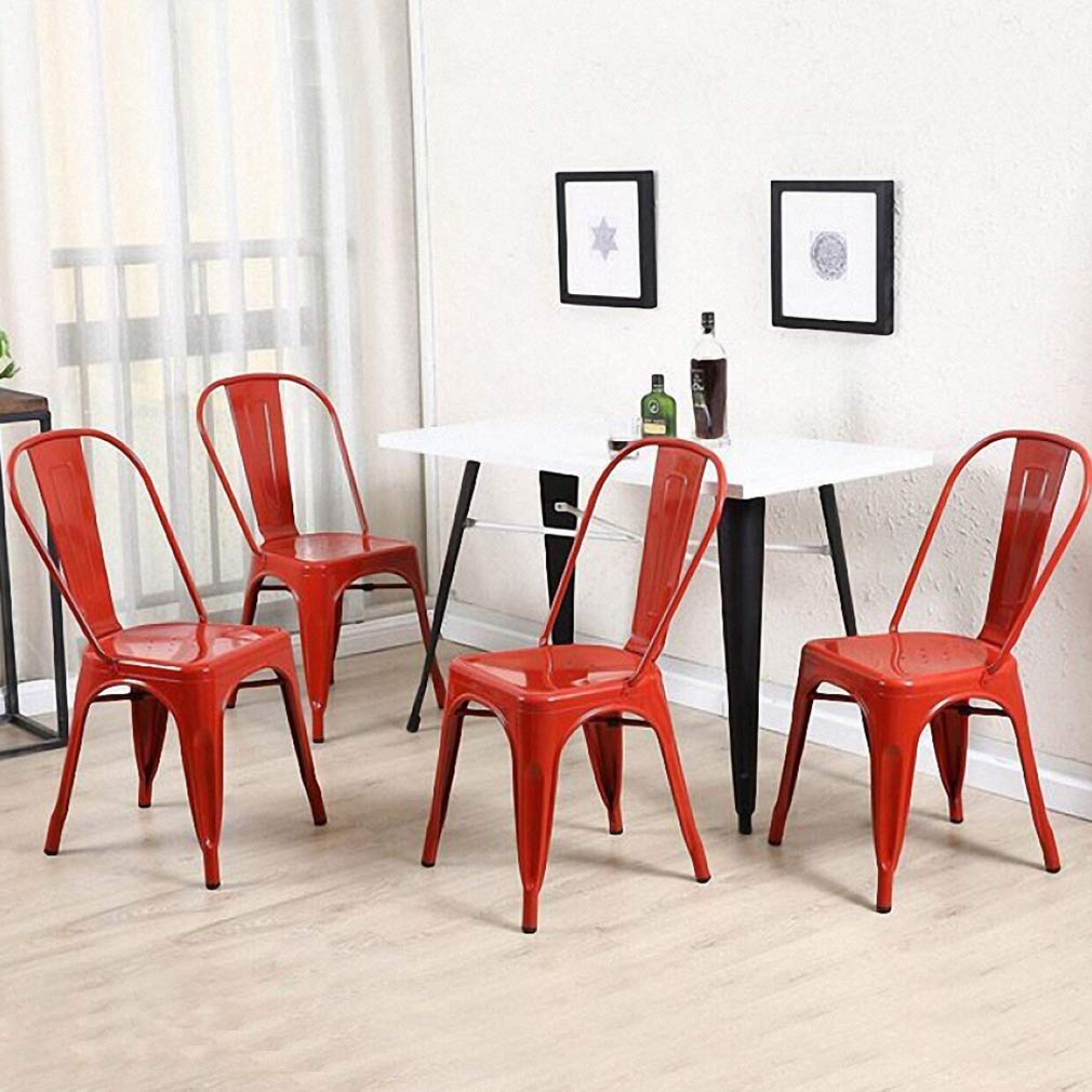 **4-Pack Metal Dining Chairs Set – 18
