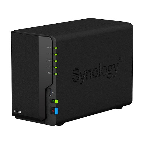 Synology DiskStation DS220+ 2-Bay NAS Storage Solution for Home & Office - Secure File Sharing, Backup & Media Streaming for Small Businesses & Remote Work