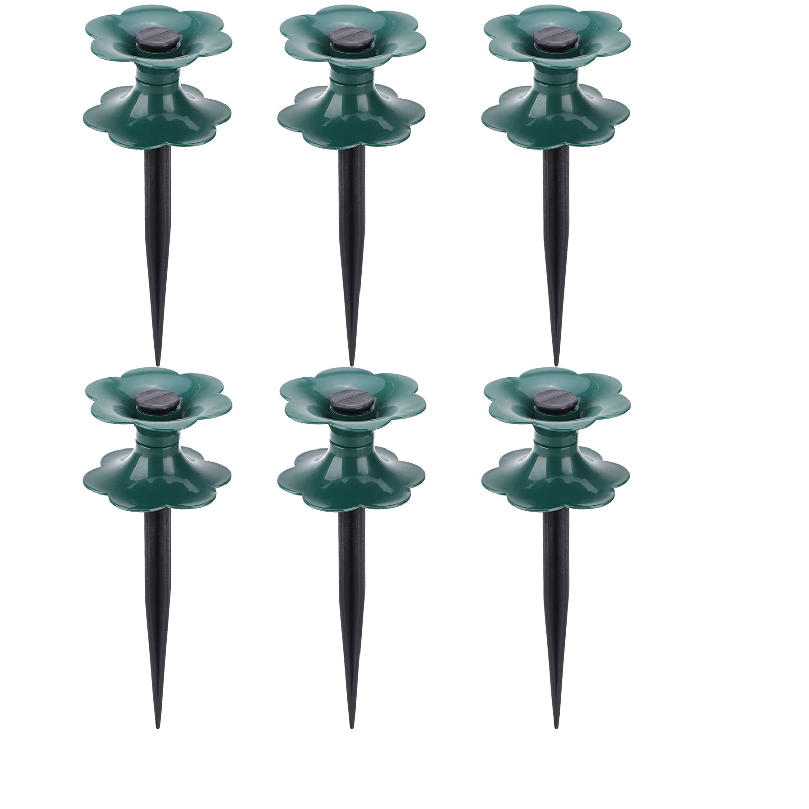 6 Pack Garden Hose Guide Spikes - Heavy Duty Plastic Hose Holder Stakes for Plant Protection, Yard & Garden - Perfect for Securing Water Hoses Around Trees, Flower Beds & Landscaping Areas