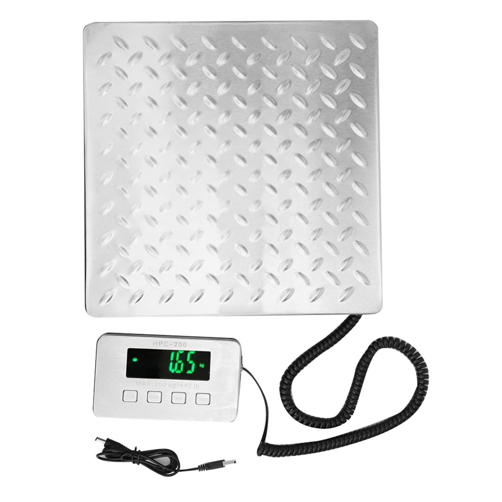 200kg/0.05g Digital Luggage Scale with Stainless Steel Hook - High Precision Portable Electronic Baggage Weighing Scale for Travel, Shipping & Airline Check-in
