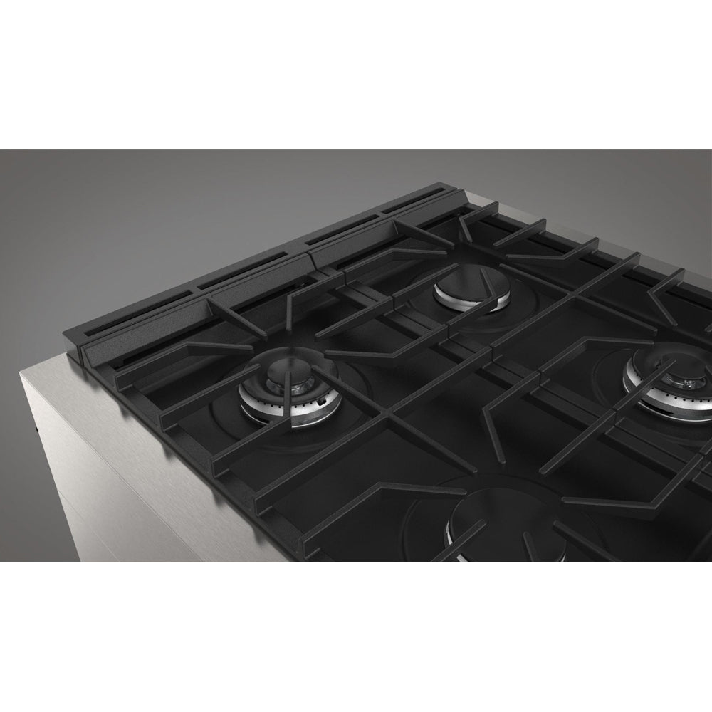 Fulgor Milano 30-inch 400 Series Accento Dual Fuel Range - Stainless Steel (F4PDF304S1) | Professional Gas & Electric Stove for Modern Kitchens