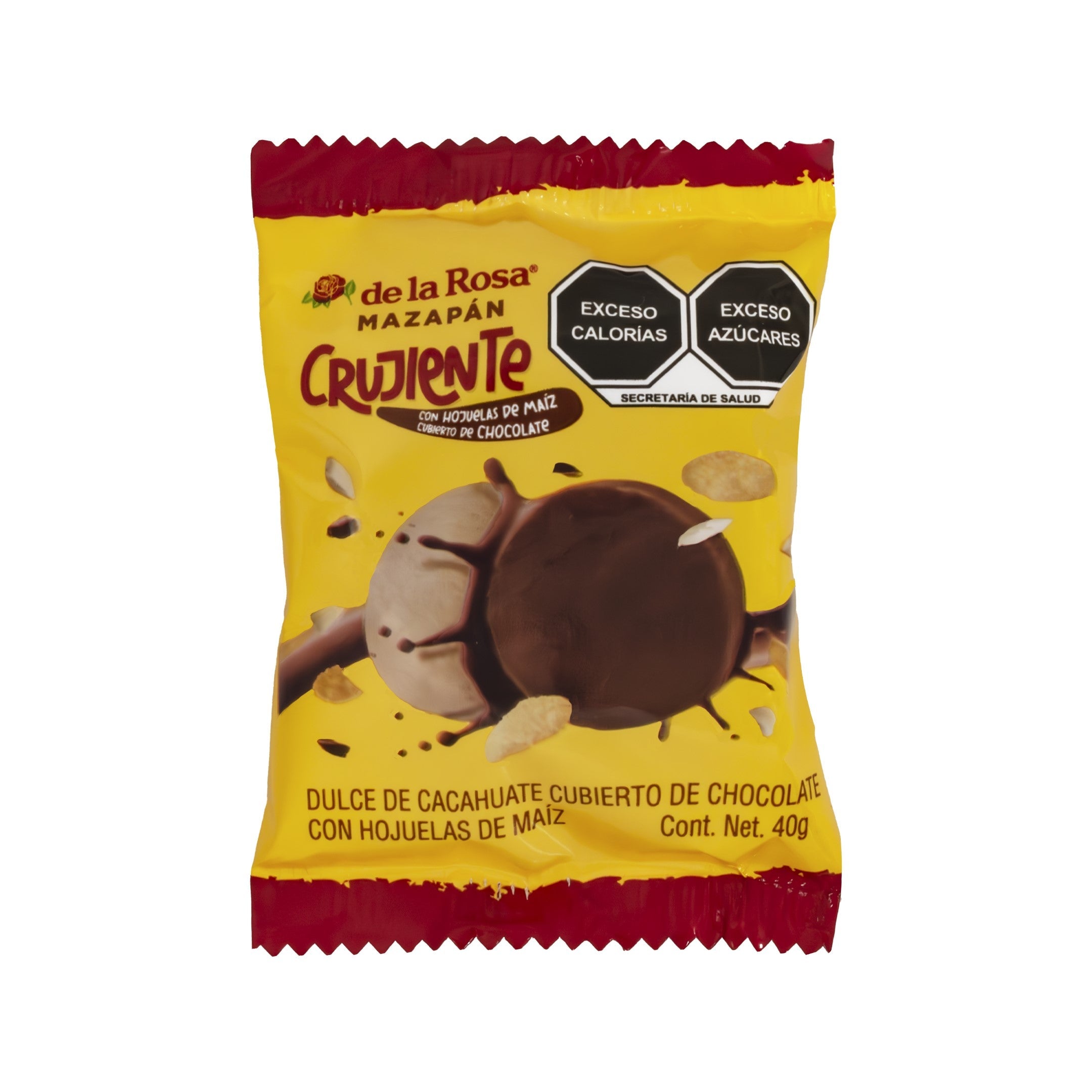 De La Rosa Mazapan Crunchy Peanut Candy | 16 Count Box | Authentic Mexican Treat for Snacking, Gifting & Dessert Topping