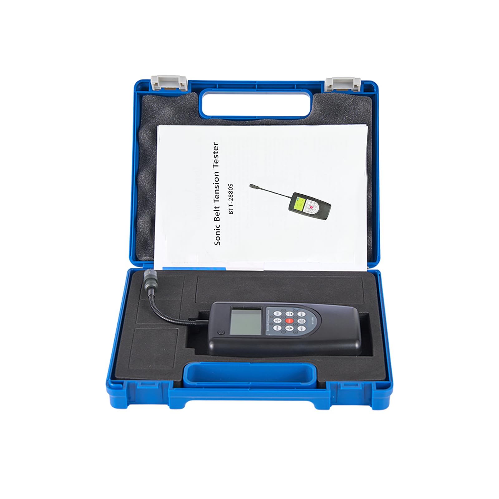 BTT-2880S Sonic Belt Tension Meter Tester - Digital Belt Tension Gauge Tool for Industrial Maintenance (10Hz-680Hz Measuring Range) - Perfect for Conveyor Belts, Automotive Serpentine Belts & HVAC Systems