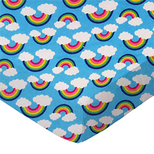 SheetWorld Fitted 100% Cotton Flannel Pack N Play Sheet - Fits Graco 27