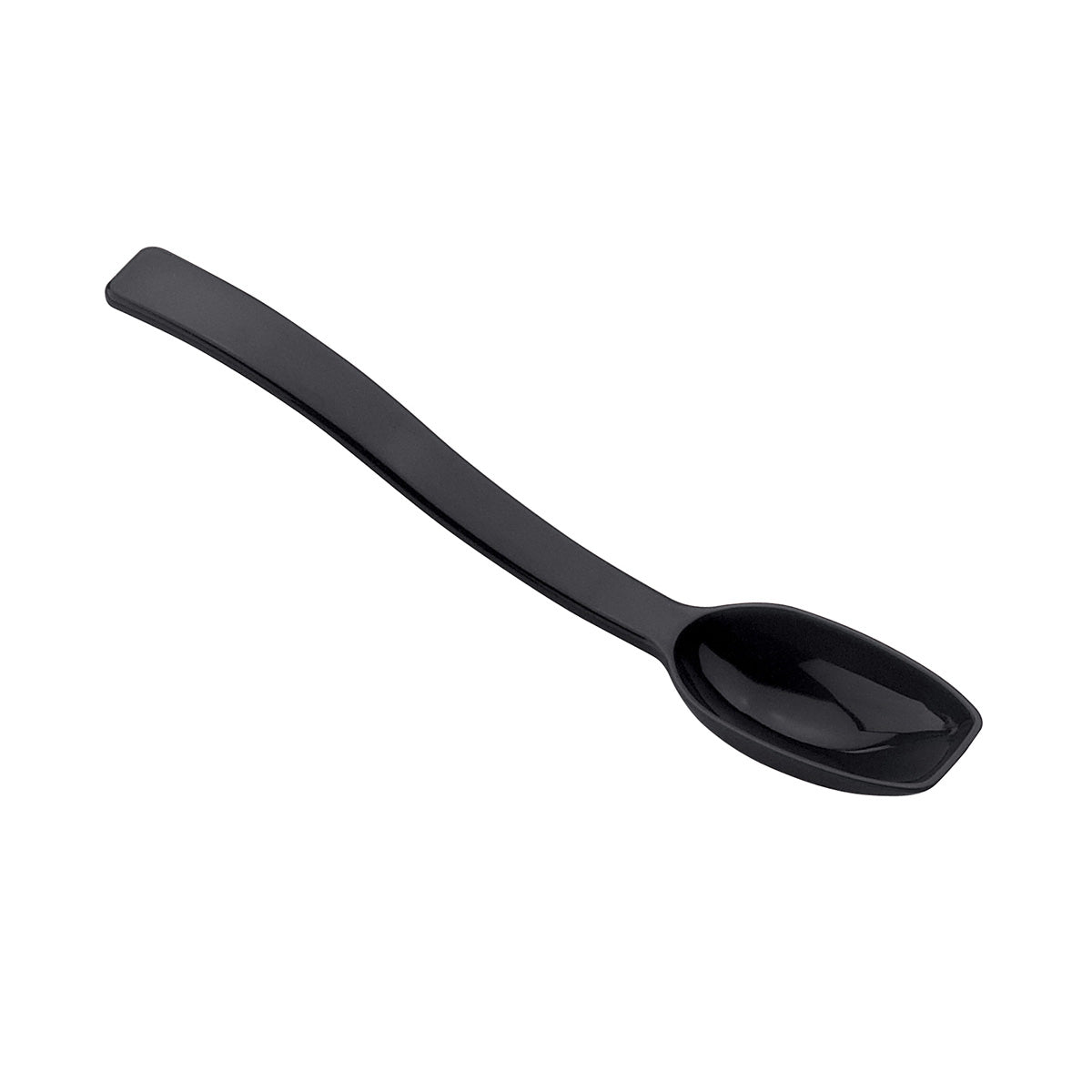Cambro SPO8CW110 Camwear Solid Salad Spoon - 8 1/8 Inch Black Polycarbonate Serving Spoon for Restaurants, Catering & Food Service - Durable, Heat-Resistant Kitchen Utensil for Salads, Soups & Bulk Food Handling