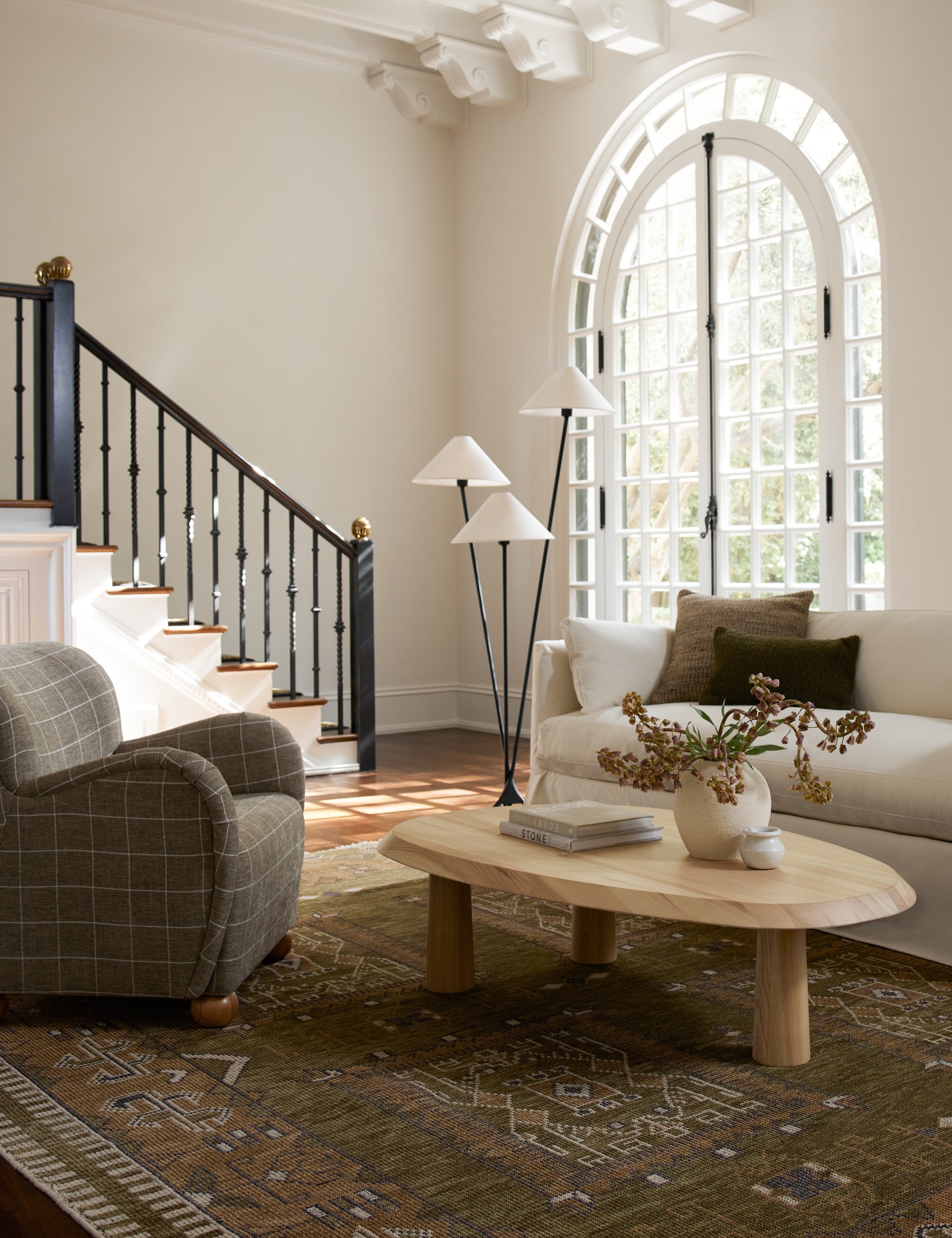 Modern Cedar Floor Lamp by Colin King x Troy Lighting - Adjustable Height, Warm Wood Finish - Perfect for Living Room, Bedroom, or Office Ambient Lighting