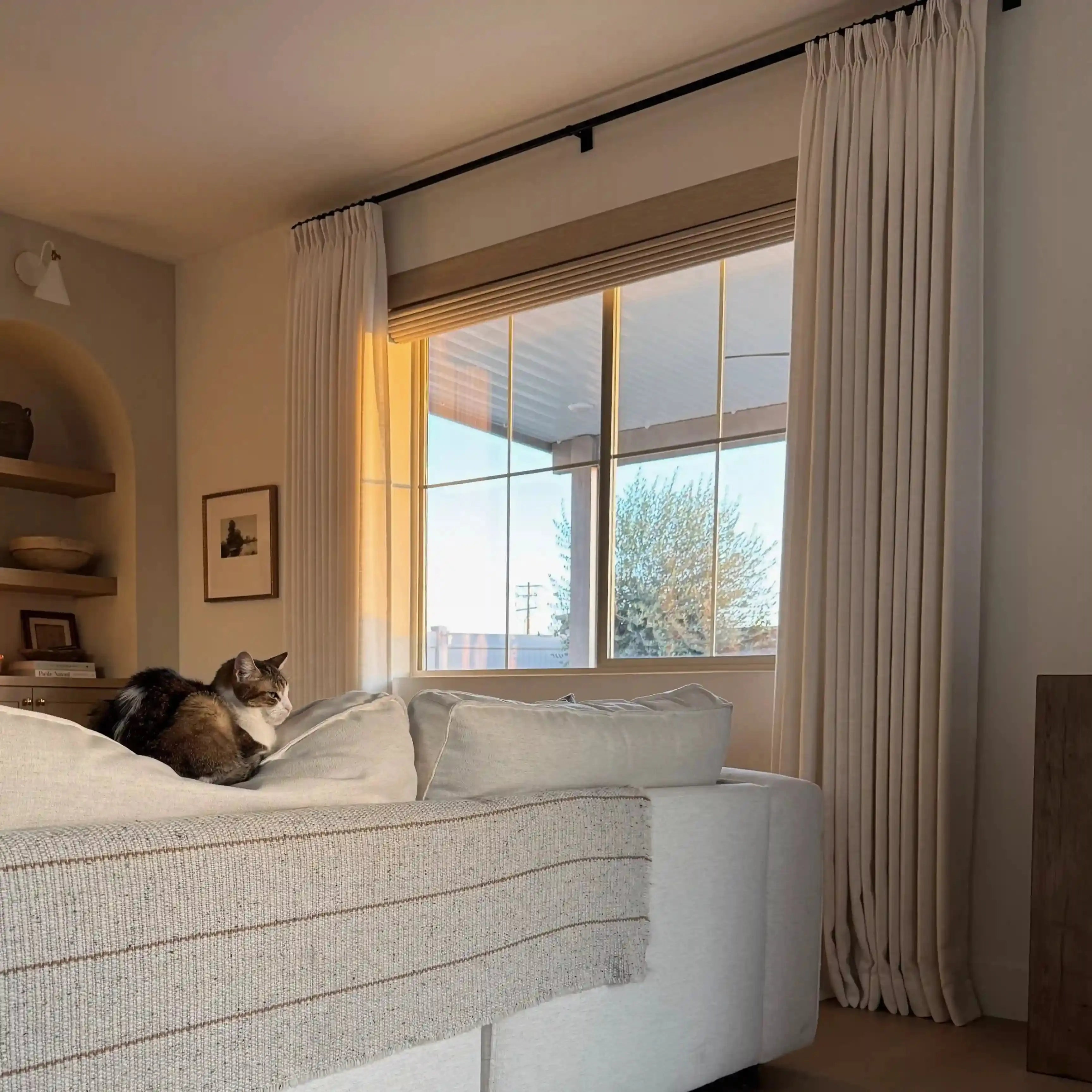 Blackout Curtains Pinch Pleated Drapes for Bedroom & Living Room - Liz Premium Thermal Insulated Room Darkening Window Treatments for Better Sleep & Privacy