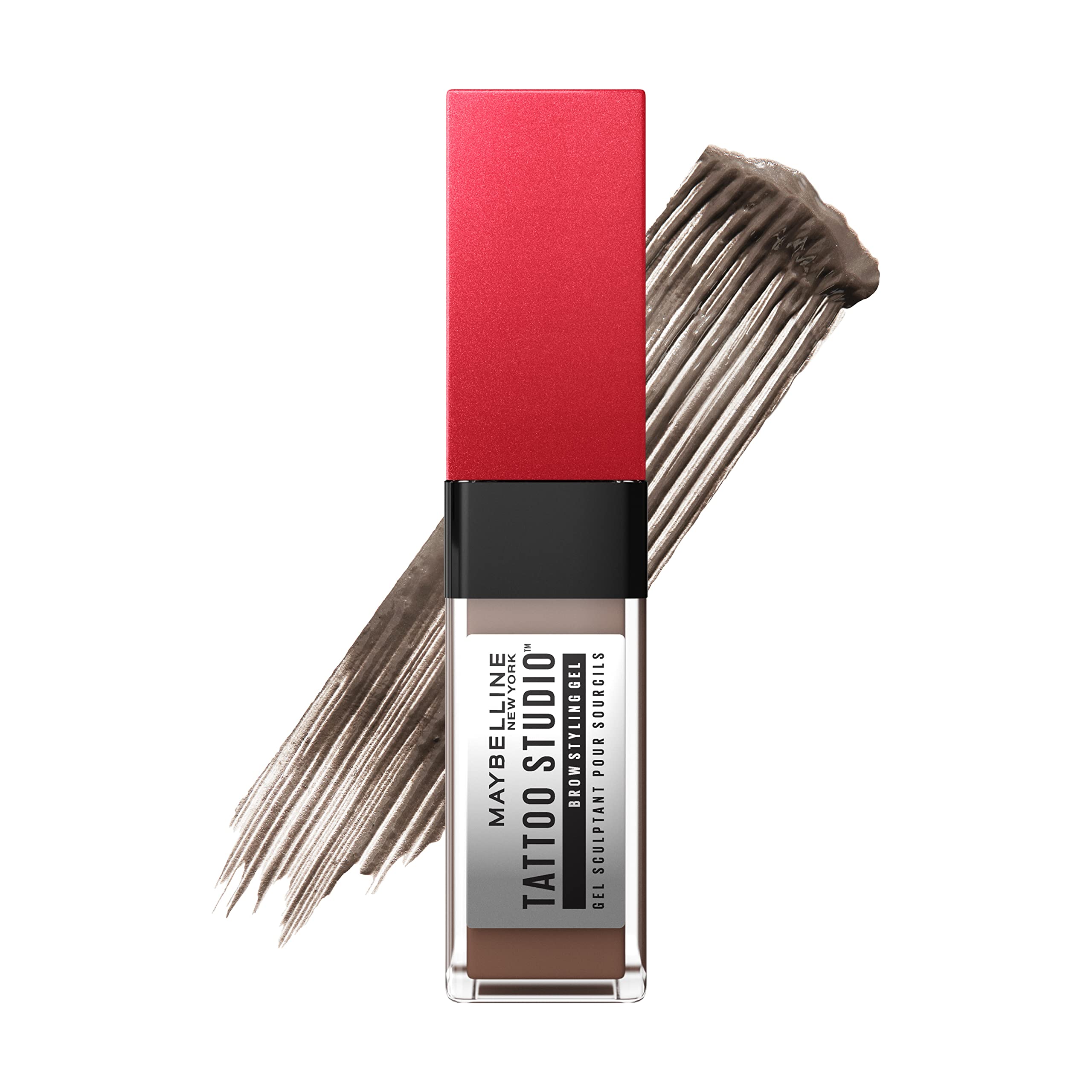 Maybelline Tattoo Studio Brow Styling Gel - Waterproof Eyebrow Makeup with 36HR Long Wear, Natural Soft Brown Shade (1 Count) | Perfect for Daily Use, Special Occasions & Gym Workouts