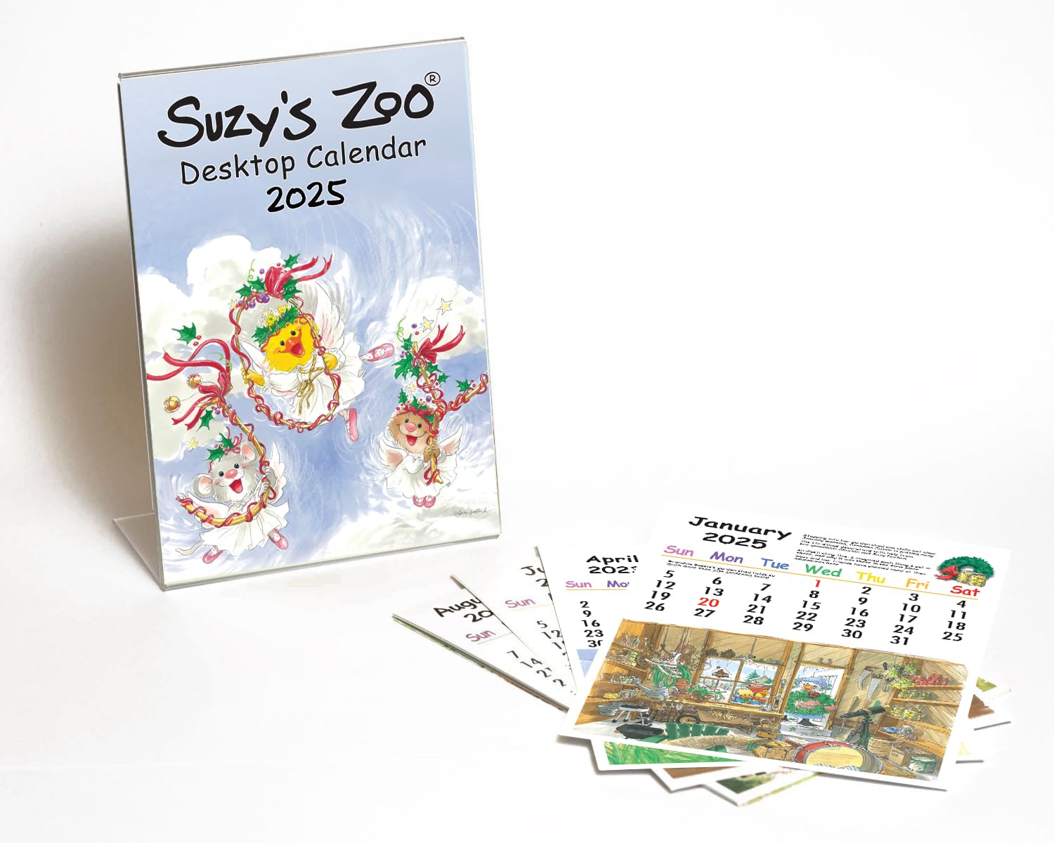 2025 Suzy's Zoo Desktop Calendar - Cute Animal Planners for Office, School & Home | Perfect for Scheduling, Organizing & Decorating Workspaces