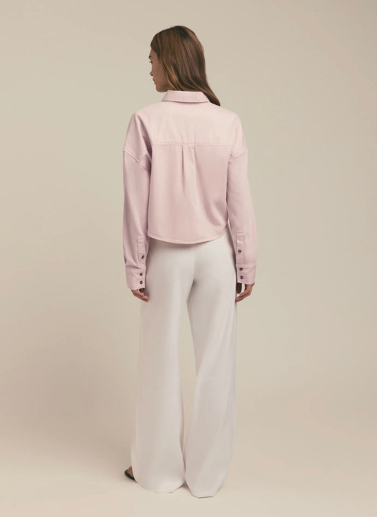 Crop Ex Boyfriend Shirt - Oversized Relaxed Fit Women's Top | Casual Streetwear & Loungewear for Everyday Comfort