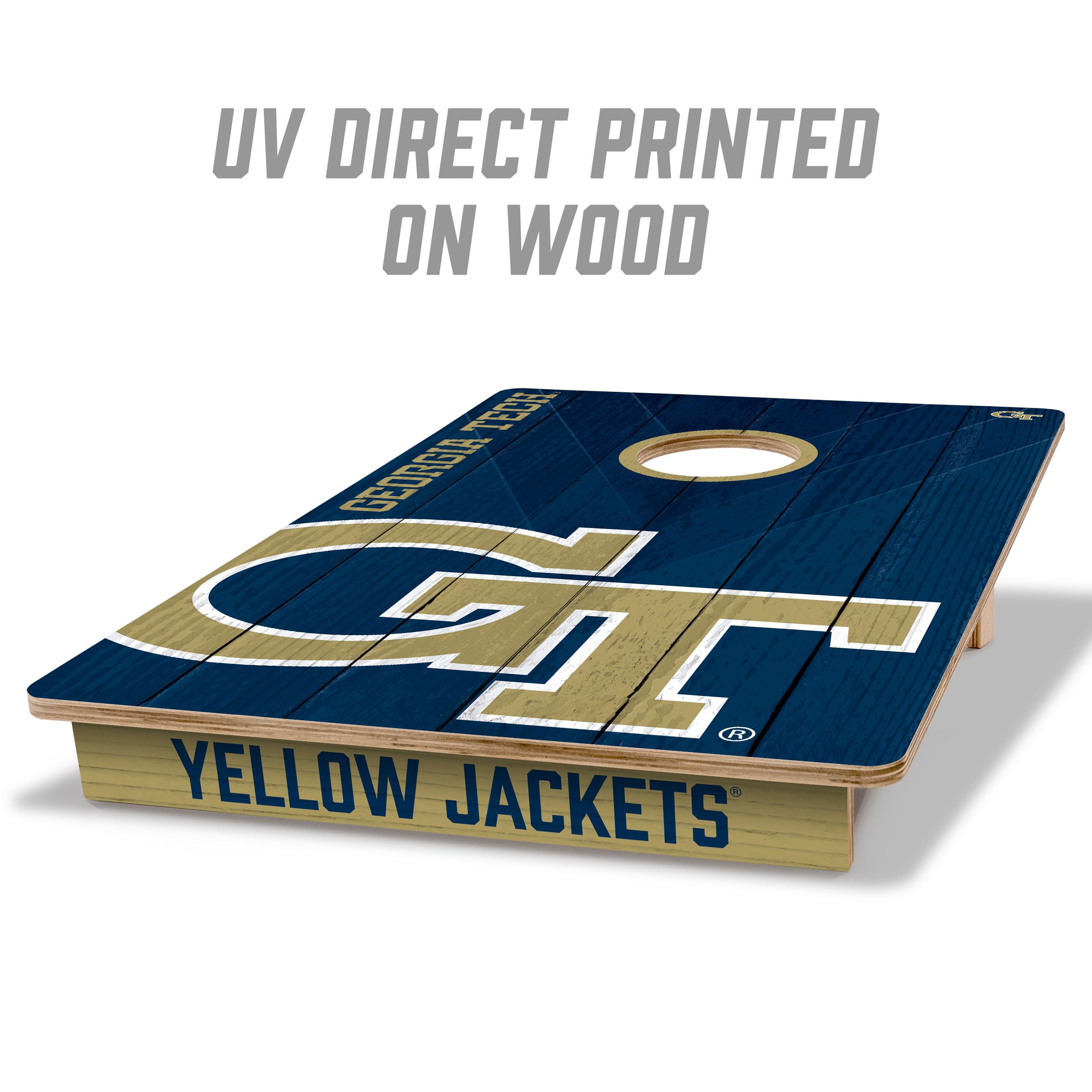 YouTheFan NCAA 2' x 3' Wood Cornhole Game Set with Logo Bags - Perfect for Tailgating, Backyard Parties, and College Sports Events