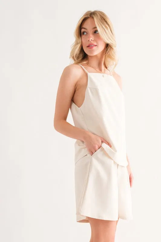 Sleeveless Basic Cami Top for Women - Soft Stretchy Tank Tops - Casual Summer Layering Piece for Outfits & Beach Wear