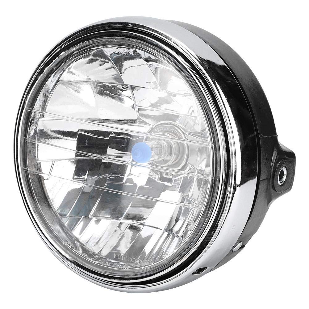 Acouto 35W Retro Round Motorcycle Headlight Assembly - Universal Fit for Honda CB400/CB900 - Upgrade Your Bike's Lighting for Night Riding & Vintage Style