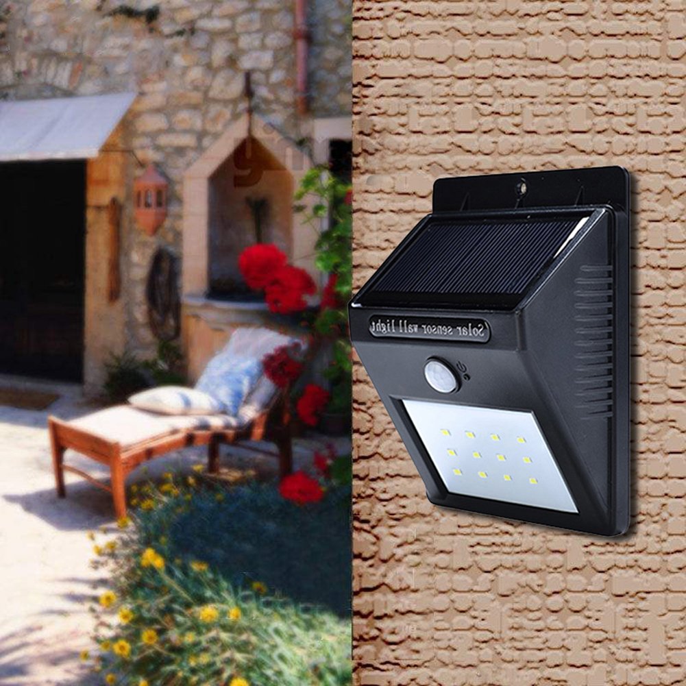 ELEOPTION 5 Pack Solar Motion Sensor Outdoor Lights - Waterproof Wireless Security Wall Lights with 12 LEDs for Porch, Yard, Garden, Stairs, Garage (Ideal for Nighttime Safety & Energy-Efficient Outdoor Lighting)