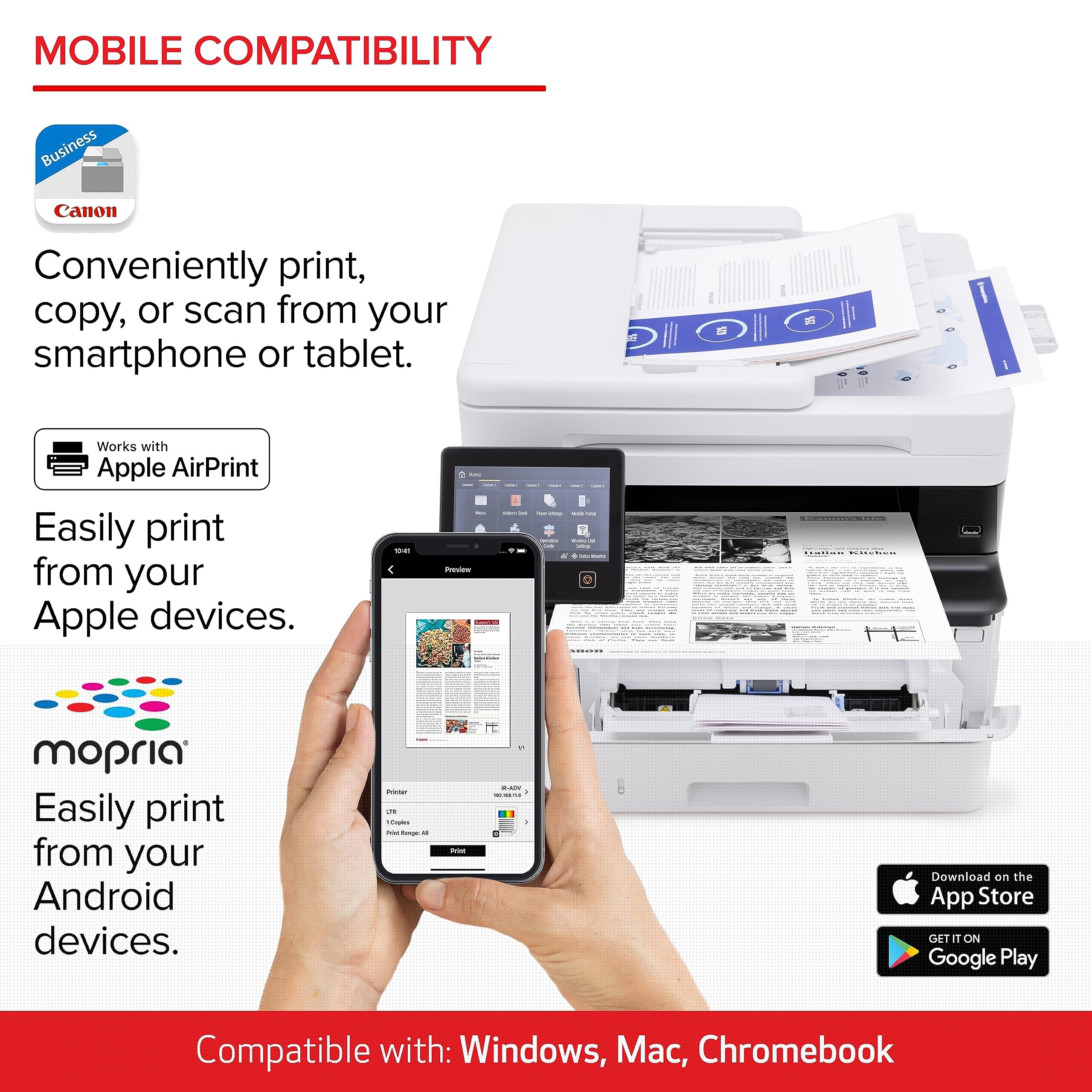 Canon imageCLASS MF465dw Wireless Monochrome Laser Printer - All-in-One with Scanner, Copier & Fax | 42ppm Fast Printing | Auto Document Feeder | Mobile Ready | Ideal for Home & Office Use | White | 3-Year Warranty | Perfect for Document Scanning, Business Reports & Remote Work Printing