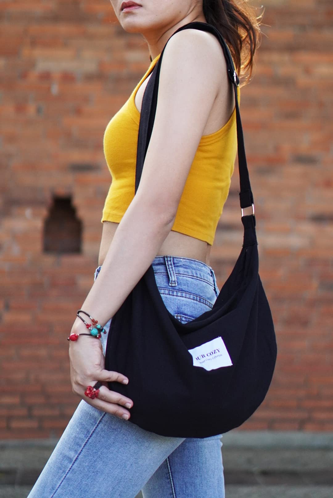 Stylish Women's Crossbody Sling Bag - Large Capacity Shoulder Bag with Top Zip, Handmade Hobo Purse for Shopping, Travel & Daily Use | Fashionable Messenger Handbag for Work & Outings