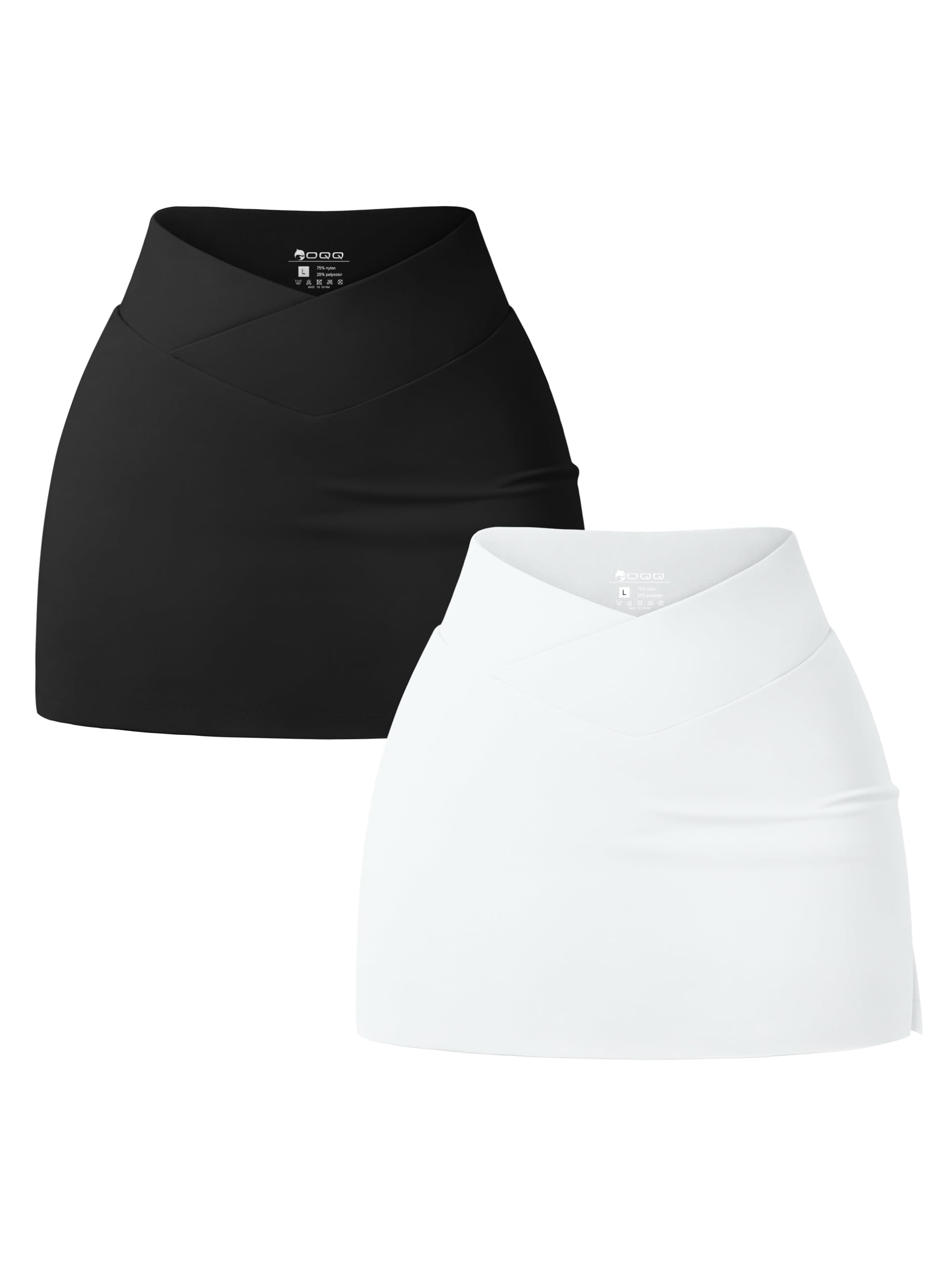 OQQ Women's 2-Piece Yoga Skirt Set - Stretchy High Waist Mini Skirts for Casual Wear & Workout | Perfect for Yoga, Gym, Running and Daily Fashion Outfits