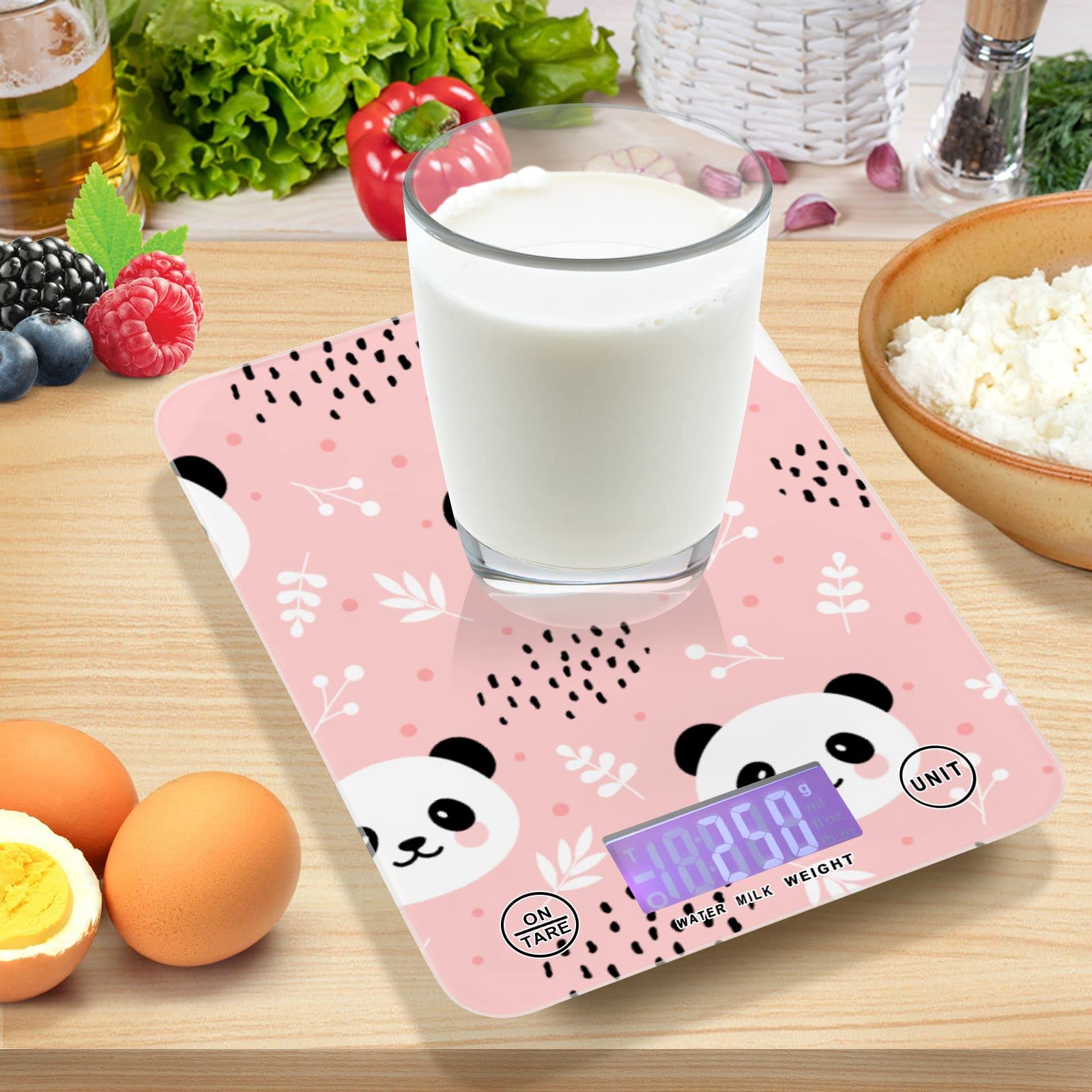 Waterproof Digital Kitchen Scale - Cute Panda Design, Measures in Ounces & Grams, Easy to Clean for Cooking, Baking & Meal Prep | Perfect for Home Chefs & Bakers