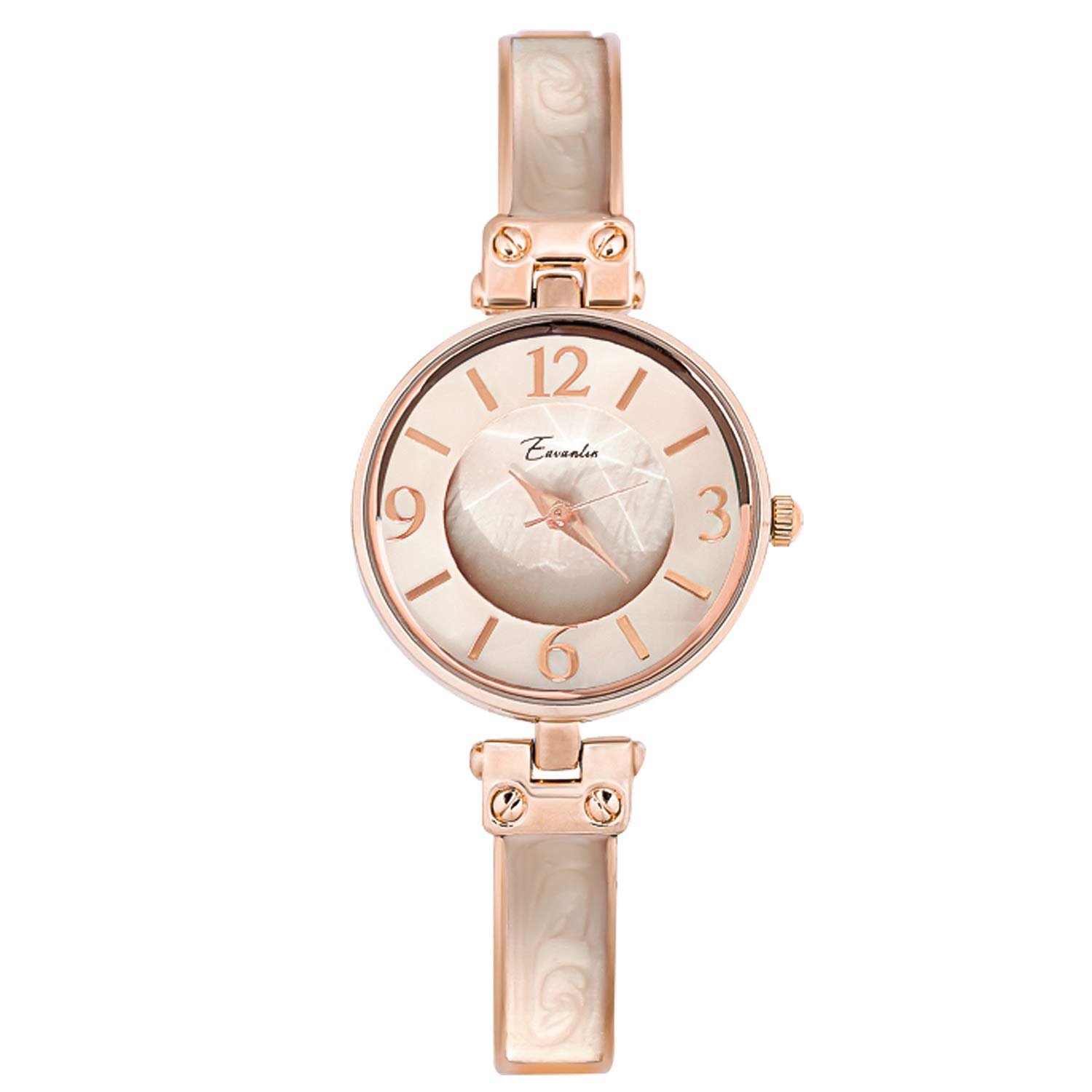 Elegant RORIOS Women's Quartz Analog Watch with Bangle Bracelet & Mirror Dial - Stylish Wristwatch for Girls, Perfect for Office, Party & Everyday Wear