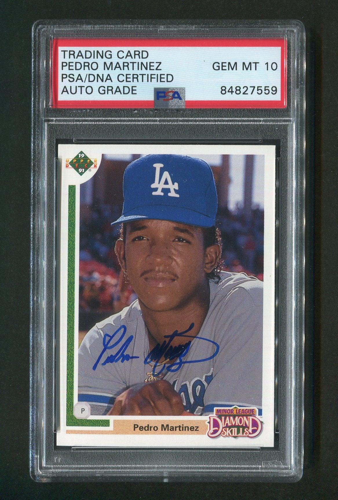 1991 Upper Deck #2F Pedro Martinez PSA 10 GEM MINT AUTO Signed Rookie Baseball Card - Perfect for Collectors, Investors & Sports Memorabilia Displays