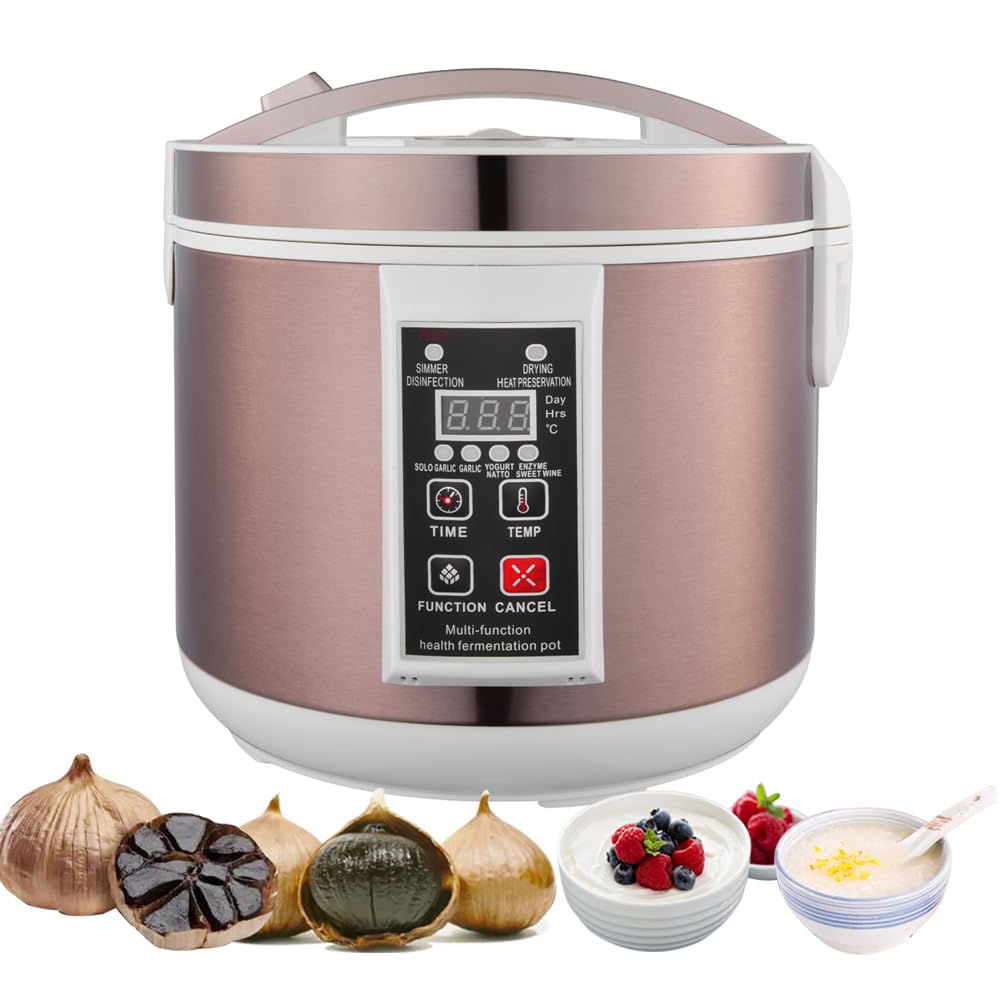INTBUYING 6L Multi-Functional Fermentation Pot for Garlic, Yogurt, Natto, Fruit & Rice Wine - Electric 110V Health Food Maker - Perfect for Home Brewing, DIY Fermented Foods & Healthy Cooking