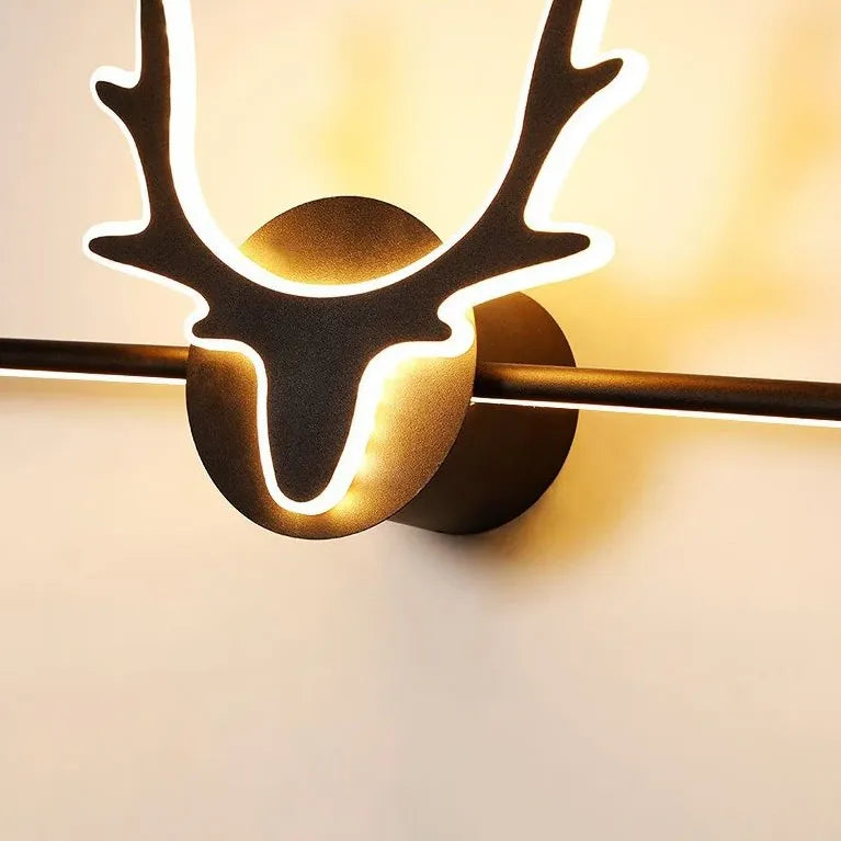 Deer Antler LED Bathroom Mirror Light - Modern Vanity Mirror with Flush Mount for Makeup & Shaving - Perfect for Bathrooms, Bedrooms, and Dressing Rooms