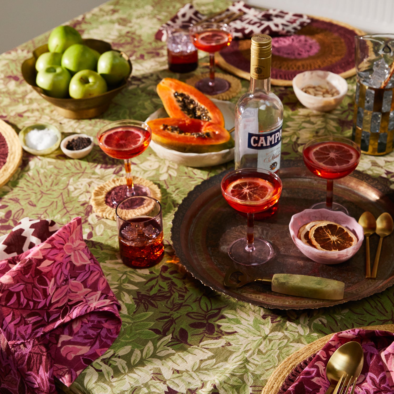 Alka Premium Reed Tablecloth - Waterproof & Stain-Resistant Dining Table Cover for Everyday Use, Parties, and Outdoor Gatherings