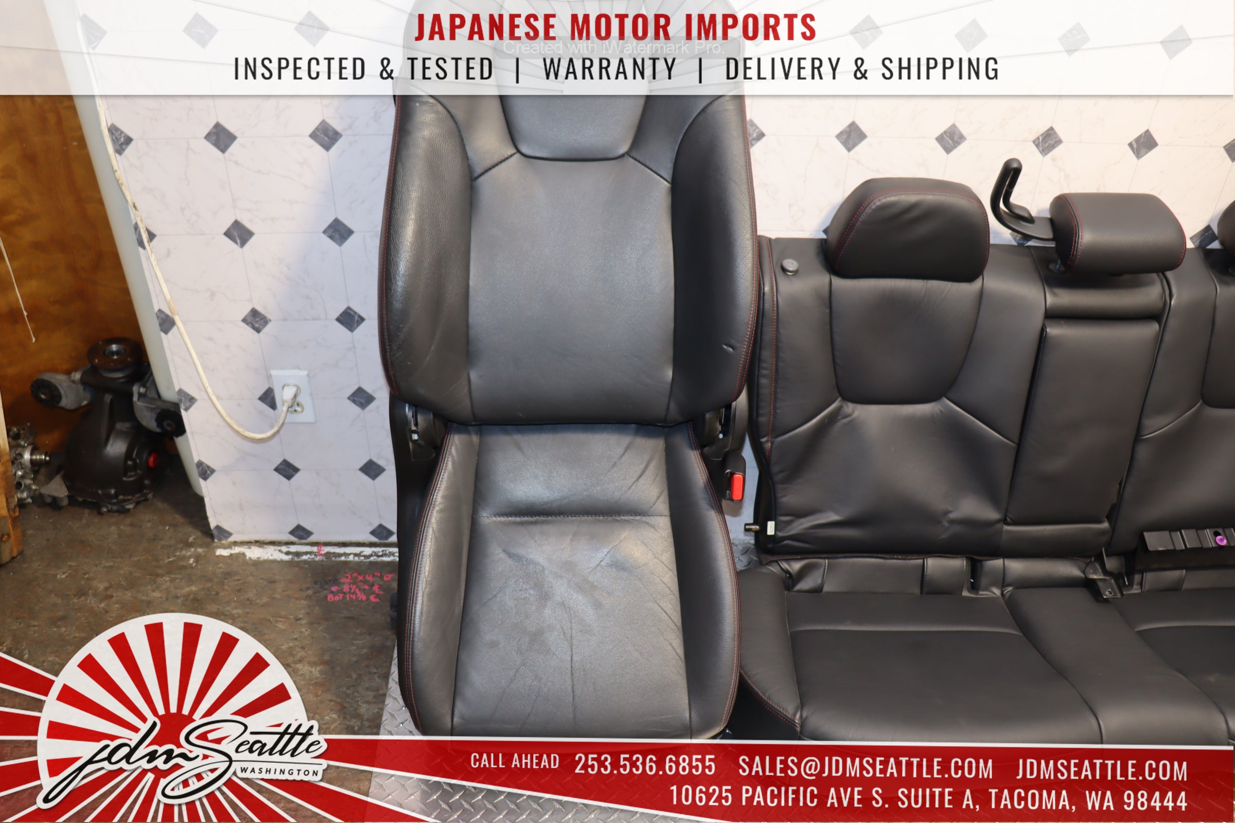 2008-2014 Subaru WRX STI OEM Version 10 Sedan Front & Rear Seat Set - Perfect for JDM Enthusiasts & Car Restoration Projects
