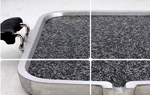 Premium Korean BBQ Stone Grill Pan - 13 Inch Gas Stovetop Grill for Steak, Chicken & Seafood | Perfect for Indoor/Outdoor Cooking, Backyard BBQs & Family Gatherings