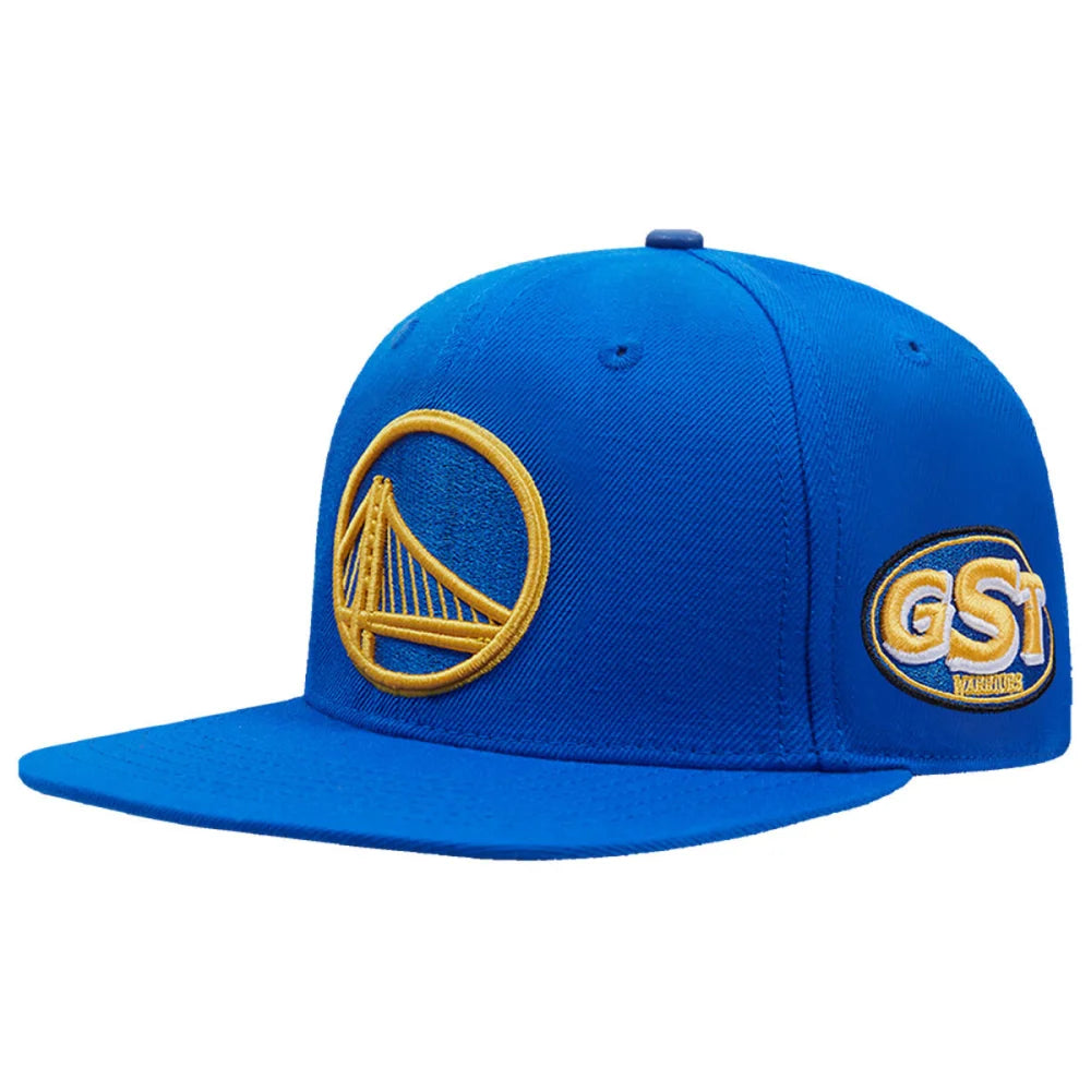 Golden State Warriors Unisex Snapback Hat - Pro Standard Fast Lane Wool Cap for Men & Women - Perfect for Basketball Games, Streetwear, and Sports Fans (Royal Blue)
