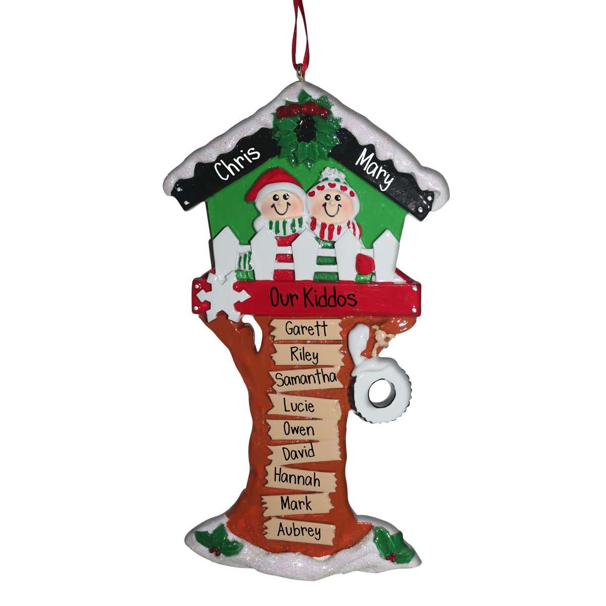 Personalized Christmas Tree House Family Ornament - Custom Holiday Decoration for Tree, Gift & Home Decor - Perfect for Family Gatherings & Festive Celebrations