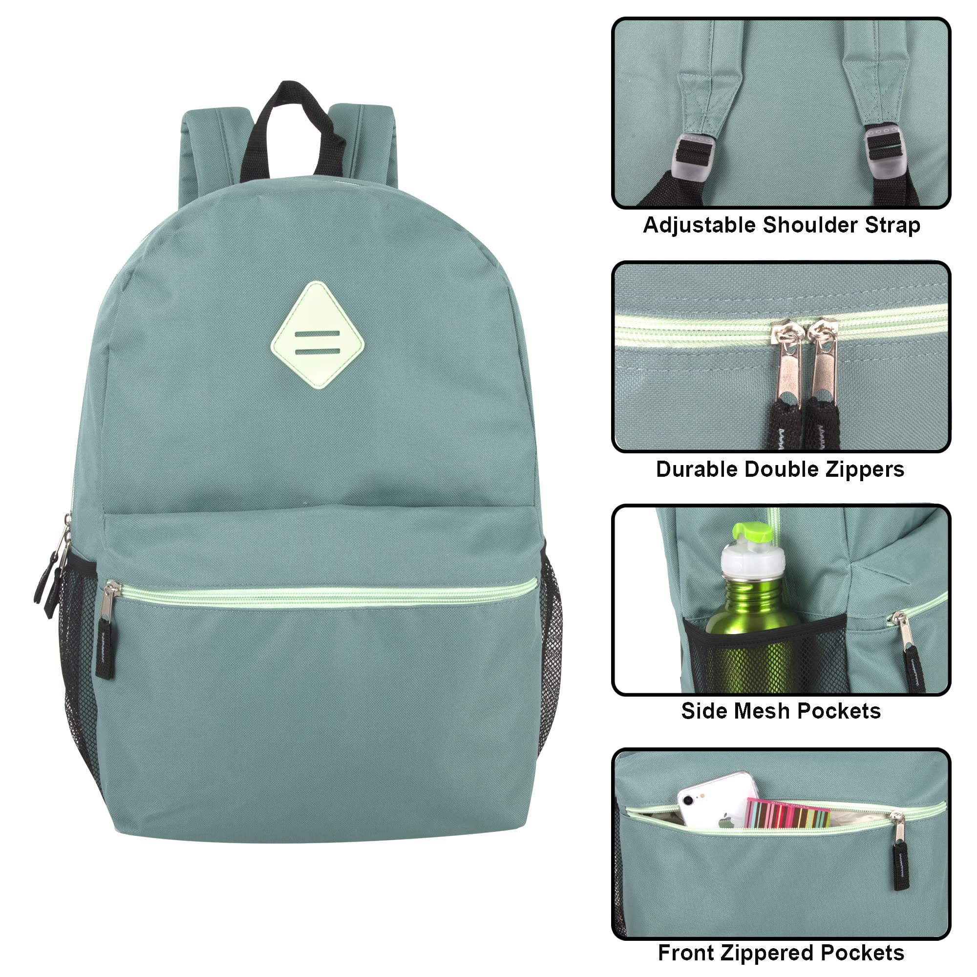 24 Pack Wholesale 19 Inch Trail Maker Backpacks - Durable School Bags for Kids & Adults - Bulk Backpacks for Nonprofits, Students, Camping & Outdoor Activities