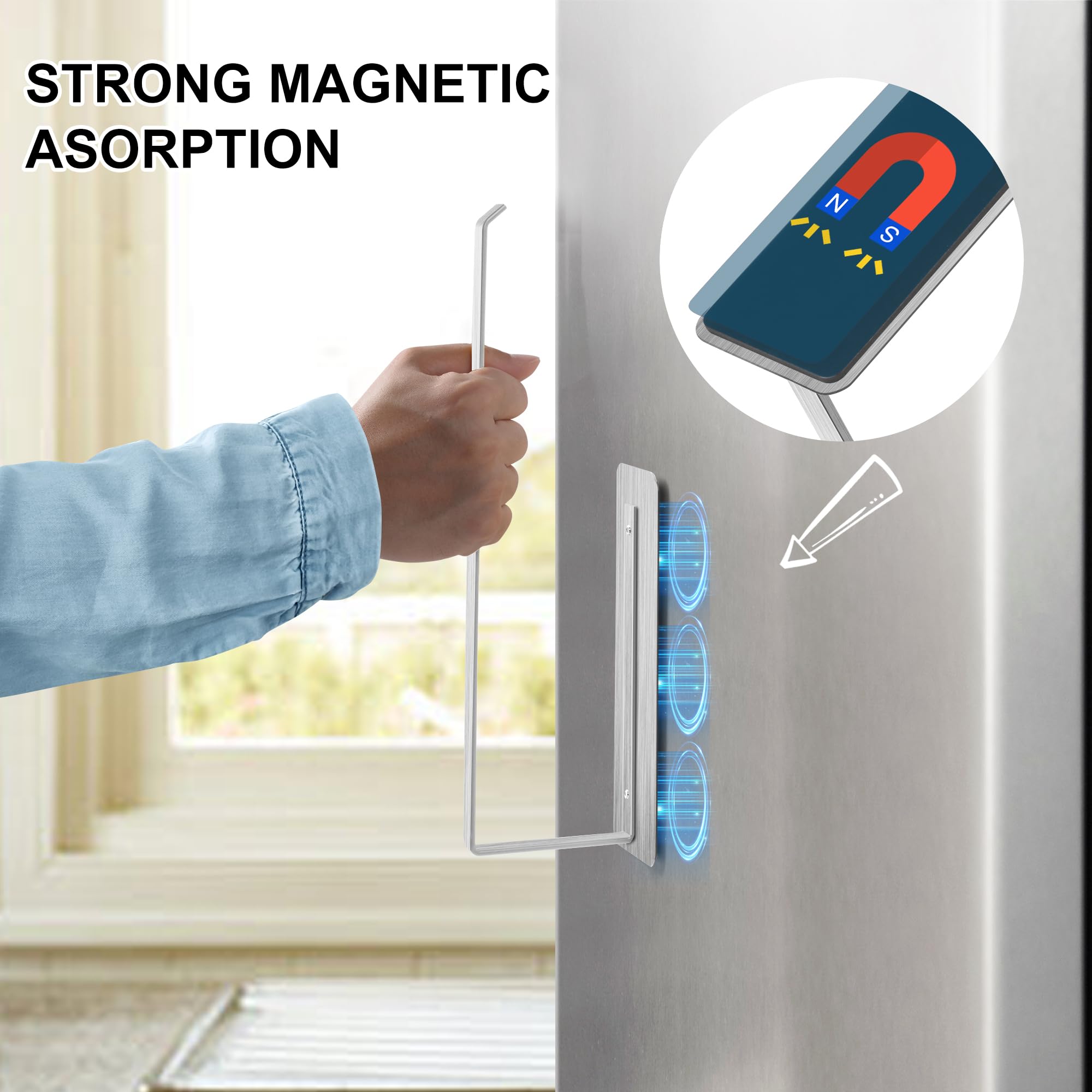 Stainless Steel Magnetic Paper Towel Holder - 12