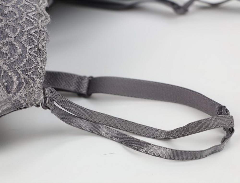 Swbreety Women's Lace Bra and Panty Set - Striped Lingerie with Bowknot & Underwire - Comfortable Sexy Underwear for Date Night, Wedding, Special Occasions
