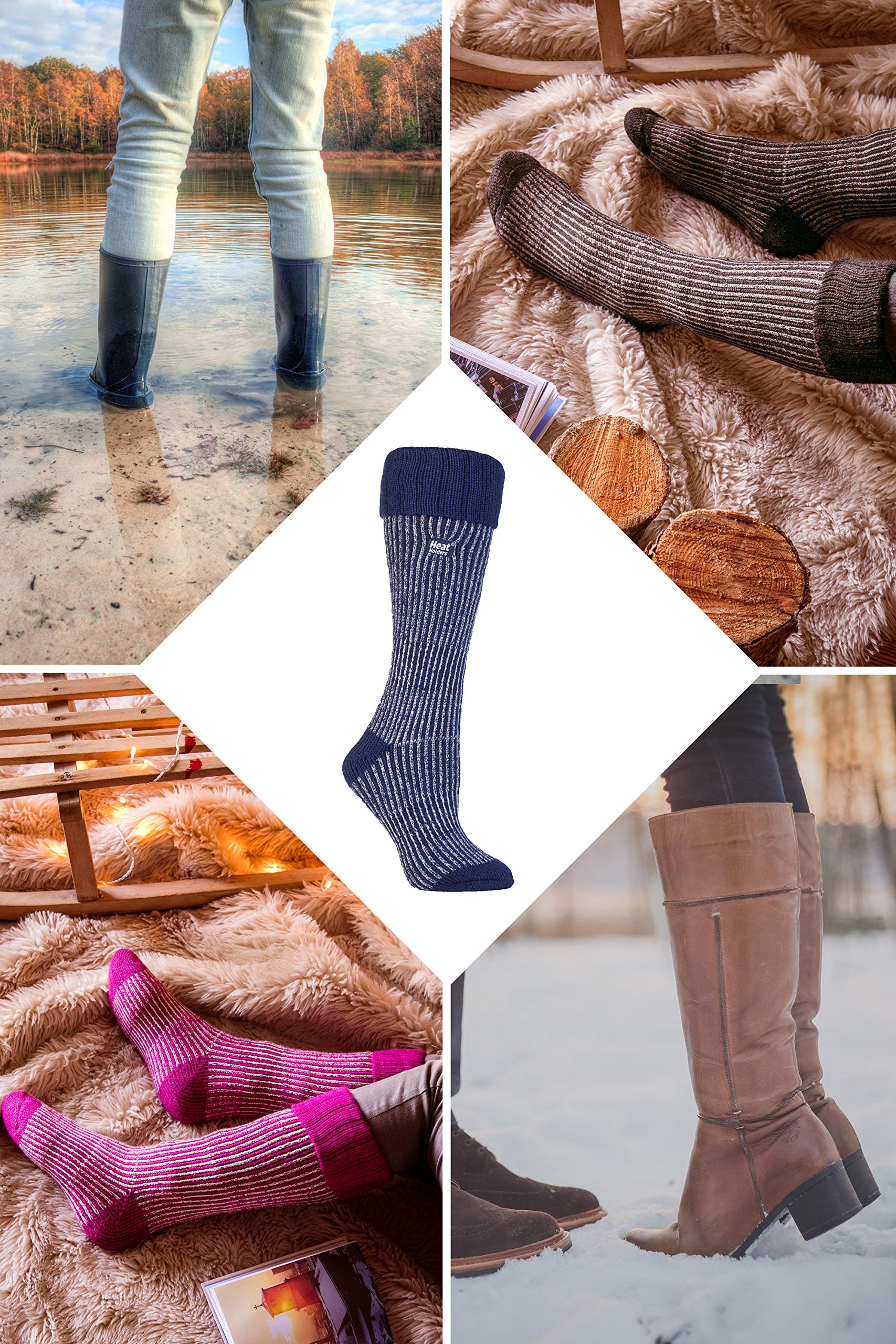 Heat Holders Women's Thermal Knee High Winter Boot Socks - Ultra Warm, 4 Color Options for Cold Weather & Outdoor Activities