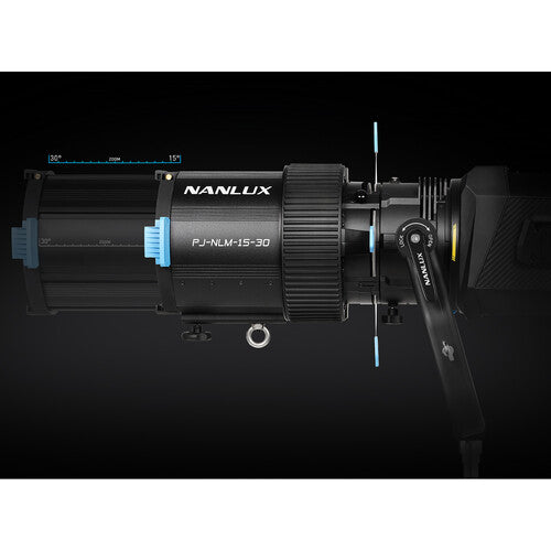 Nanlux NL Mount Projection Attachment for Evoke Series (15°-30°) - Professional Photography & Video Lighting Accessory for Studio, Film, and Event Production