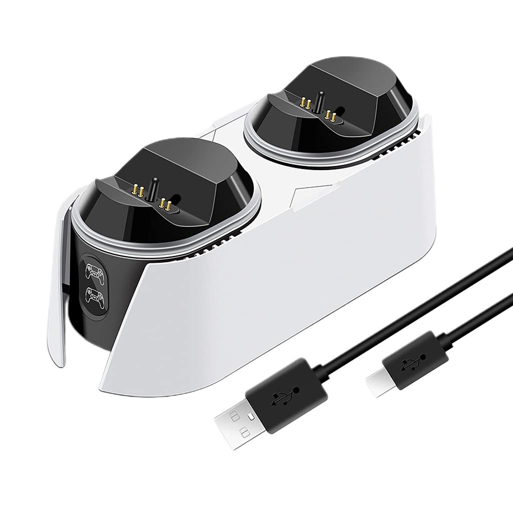 Dual Controller Charging Dock for PS5/PS4 - Fast Charging Station with LED Indicators | Perfect for Gaming Setups & Multiplayer Sessions