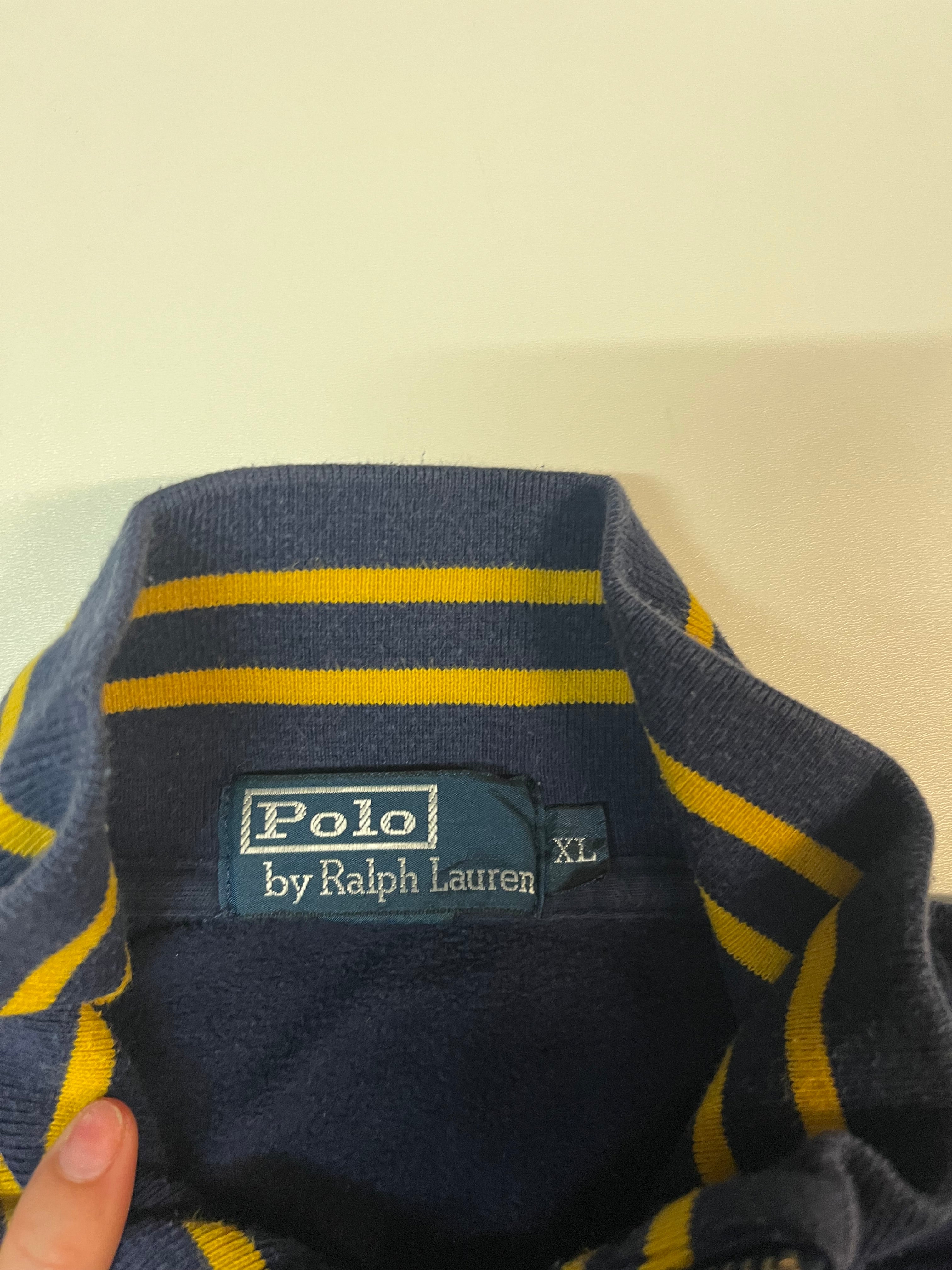 Vintage Ralph Lauren Zip-Up Polo Pullover Sweater - XL Fits Like Large (Style 1469) | Classic Casual Wear for Men, Perfect for Office, Outings & Layered Fall Fashion