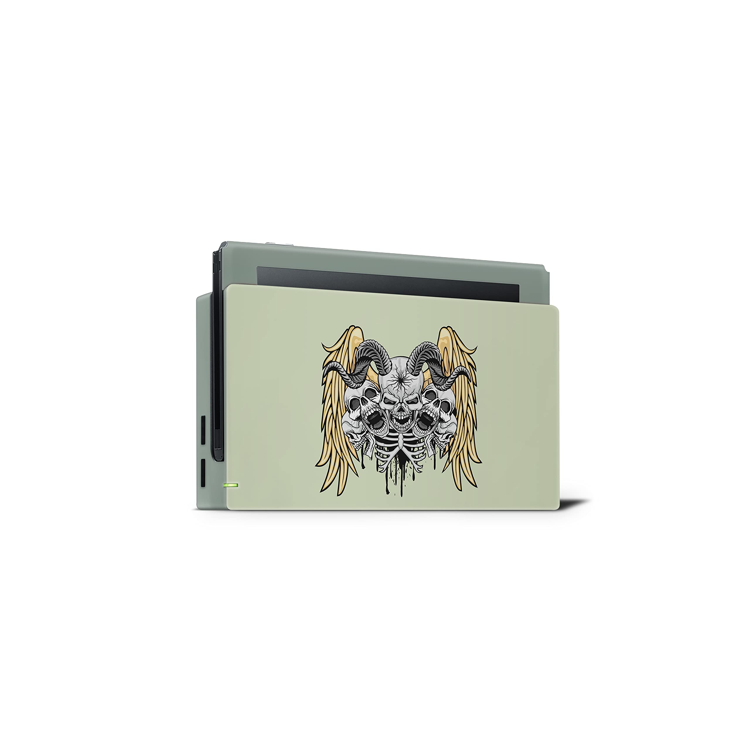 Premium 3M Vinyl Skull Design Full Wrap Decal for Nintendo Switch - Compatible with Joy-Con, Console & Dock - Halloween Themed Gaming Skin - Perfect for Gaming Setups, Themed Parties & Collector Displays