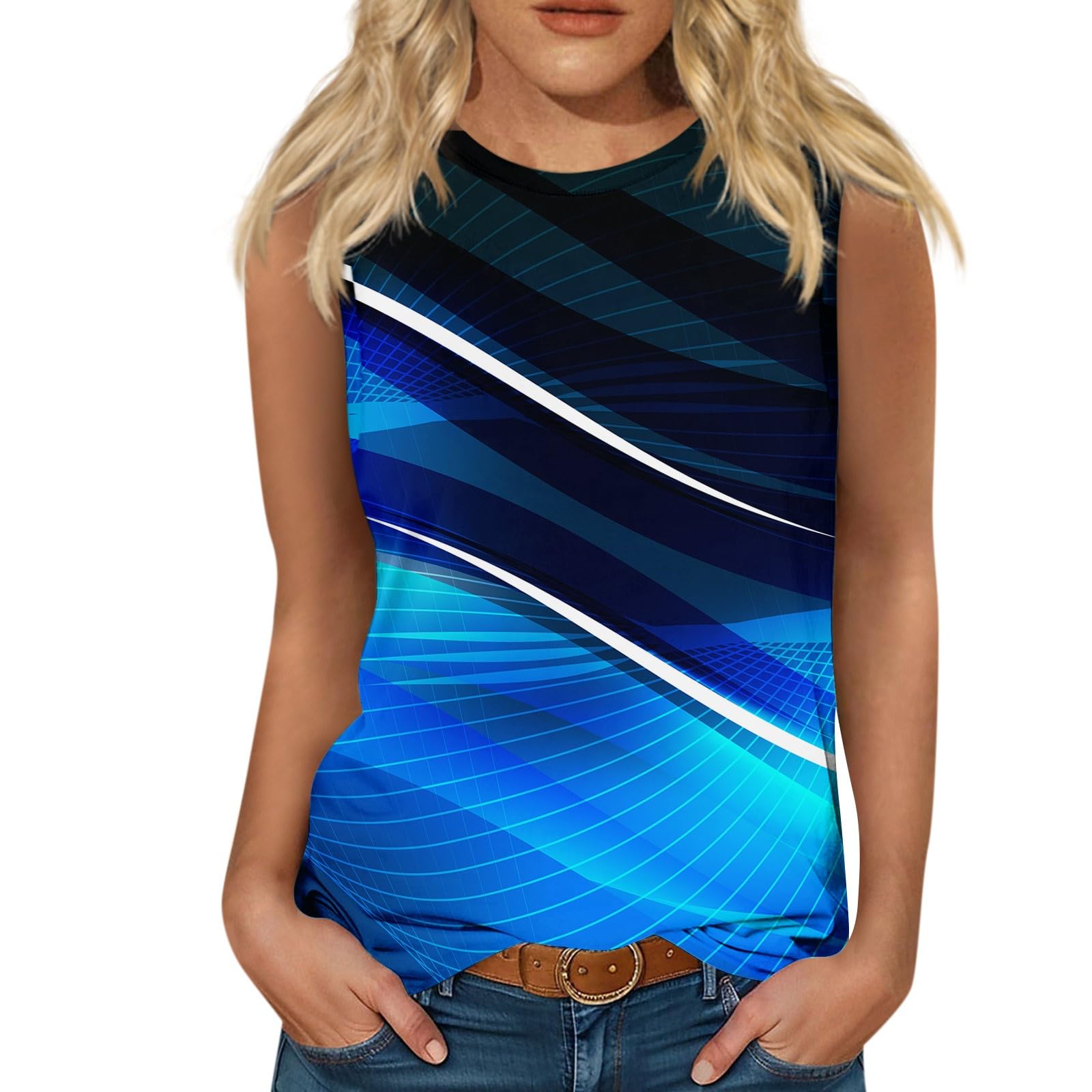 Trendy Floral Tank Tops for Women 2024 - Summer Sleeveless Casual T-Shirts & Plus Size Tunic Tops | Perfect for Beach Outings, Yoga, and Everyday Wear