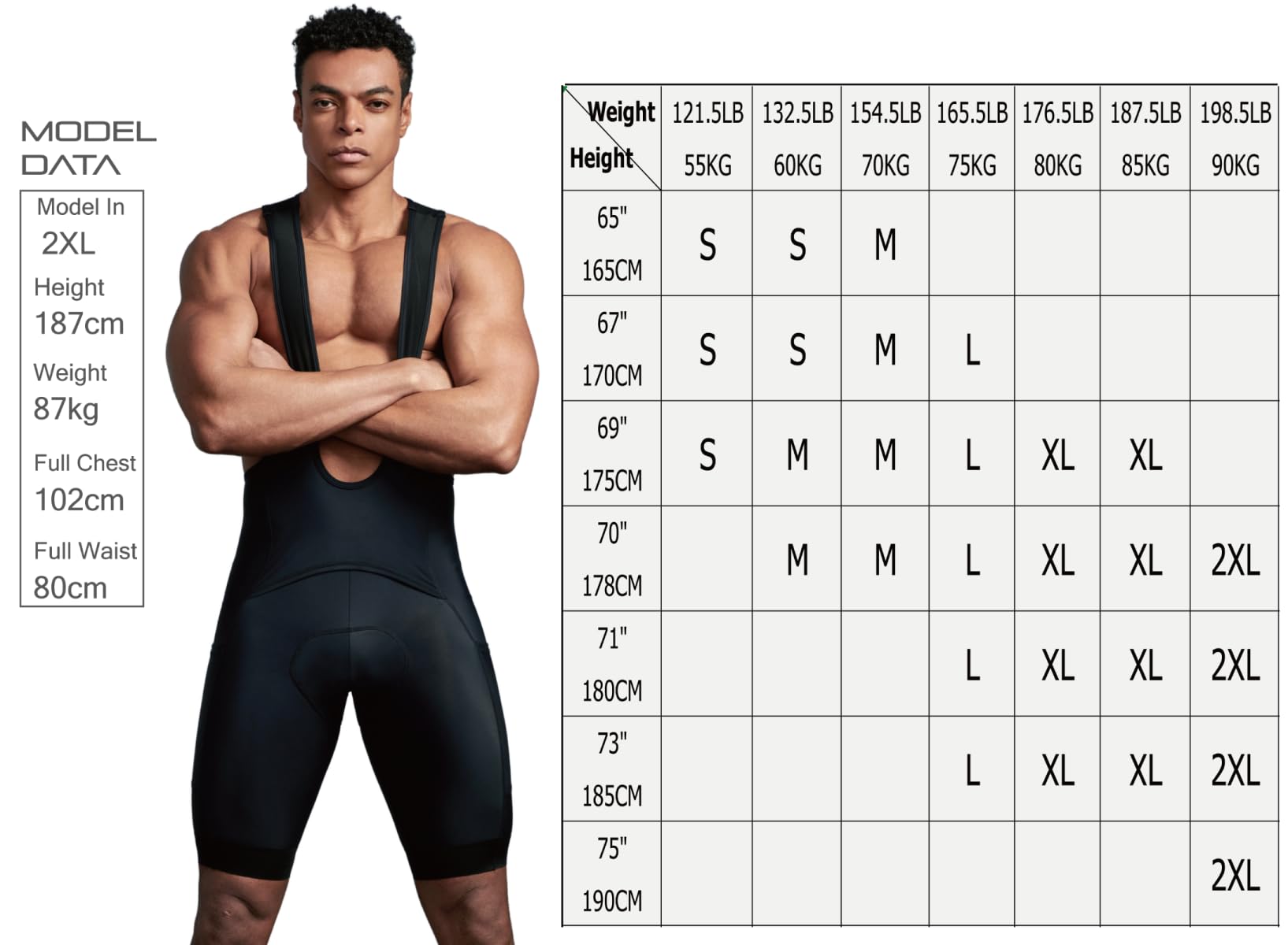 CEROTIPOLAR Men's Cycling Bib Shorts with Padded Chamois - UPF50+ Breathable & Comfortable for Road, Gravel & Mountain Biking - Ideal for Long Distance Rides and Training Sessions