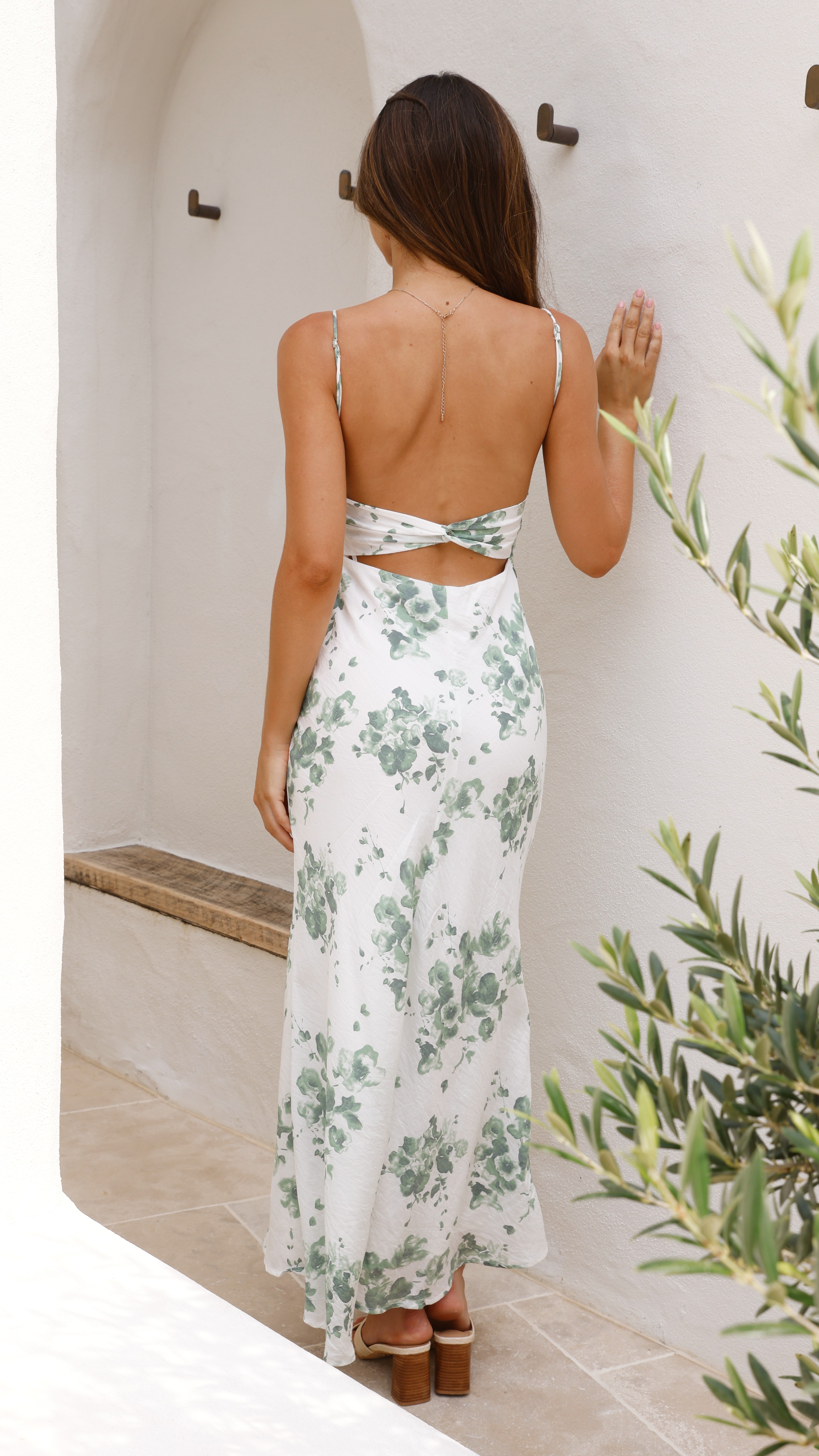 Margie Midi Dress - Green Floral Print Summer Dress for Women | Casual & Party Wear | Perfect for Beach, Wedding & Date Night
