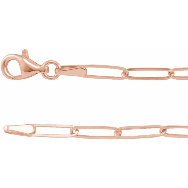 14K Gold 2.6mm Paperclip Chain Necklace - 20 Inch Dainty Layering Jewelry for Women, Perfect for Everyday Wear & Gift Giving