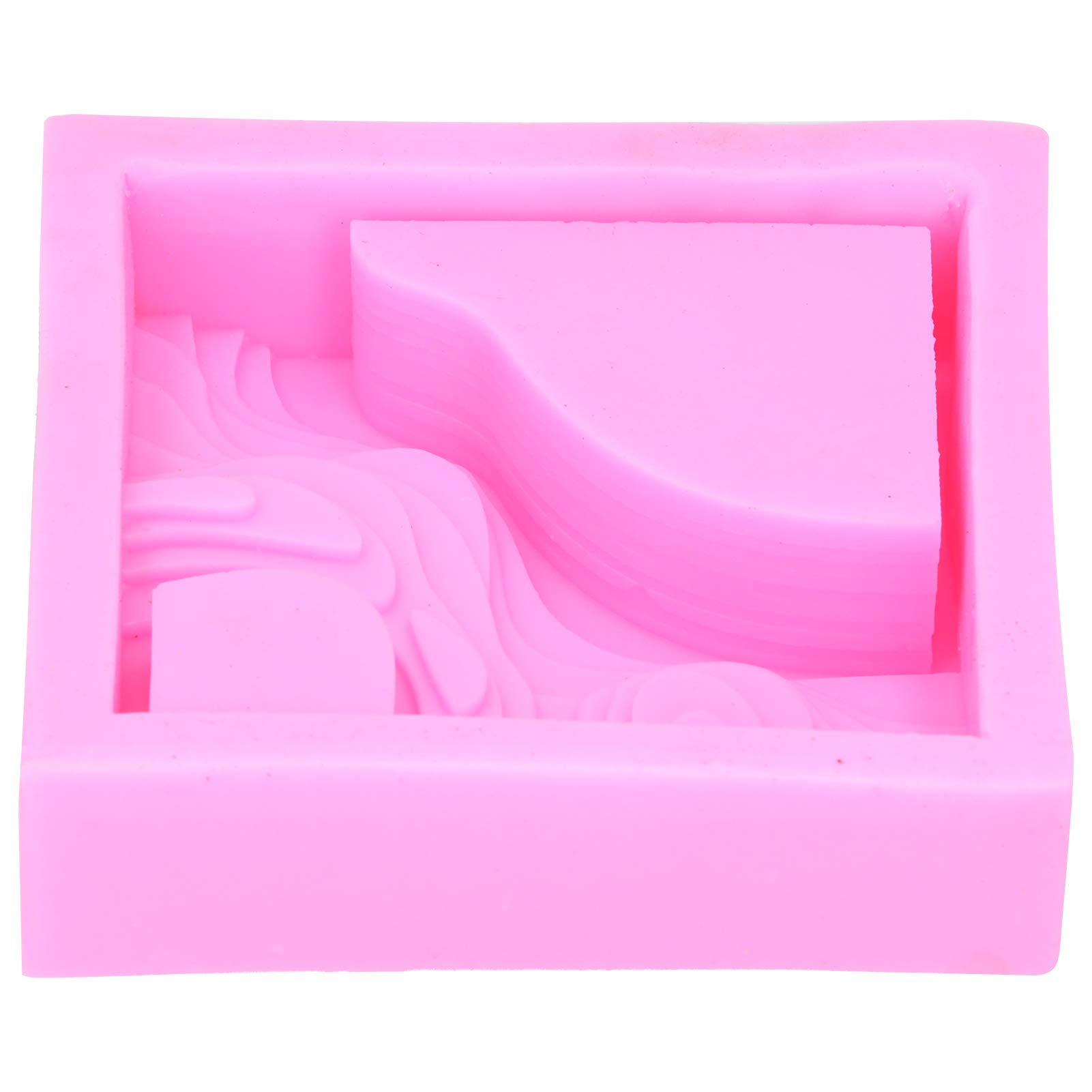 Pssopp Silicone Resin Molds - Terraced Field Shaped Flower Pot Silicone Mold for DIY Cake, Pizza, Jelly, Candles - Microwave & Freezer Safe - Perfect for Home Baking, Party Decorations and Gift Making