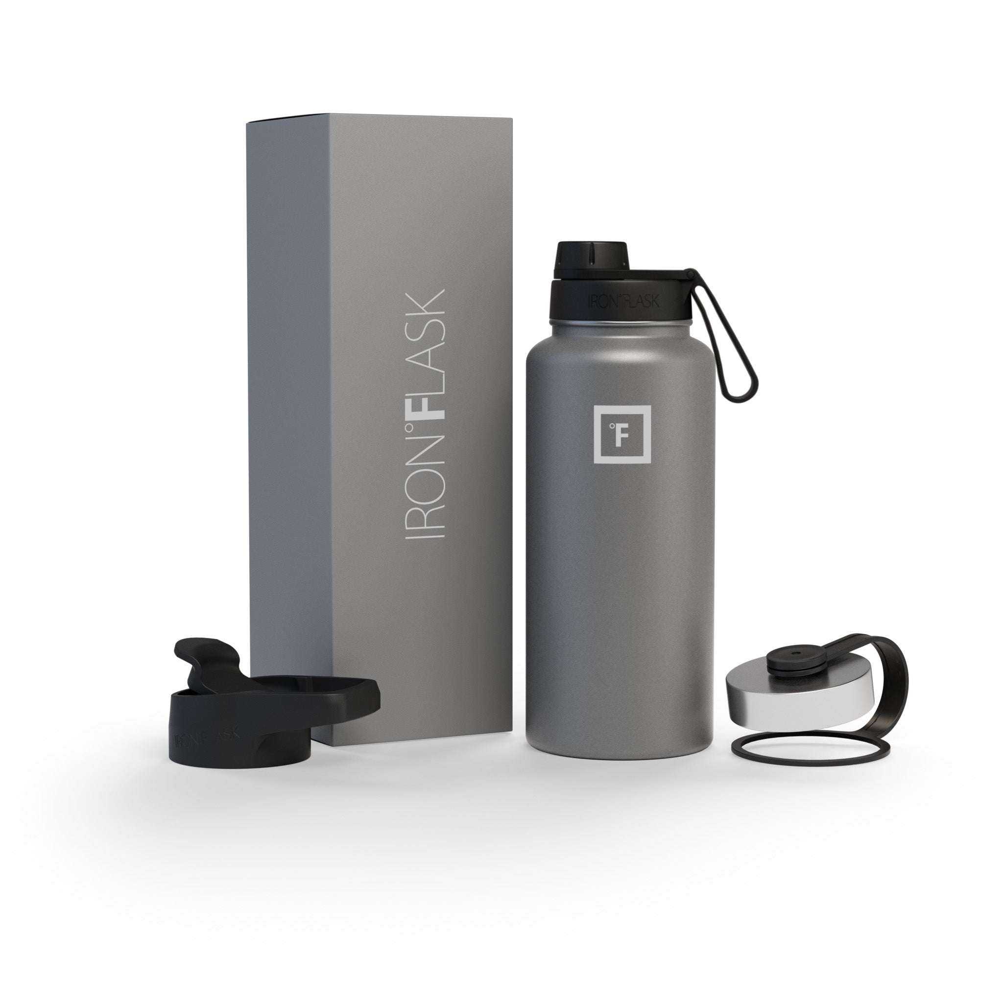 32 Oz Wide Mouth Water Bottle with Spout Lid - Leak Proof Stainless Steel Insulated Water Bottle for Gym, Hiking & Outdoor Activities