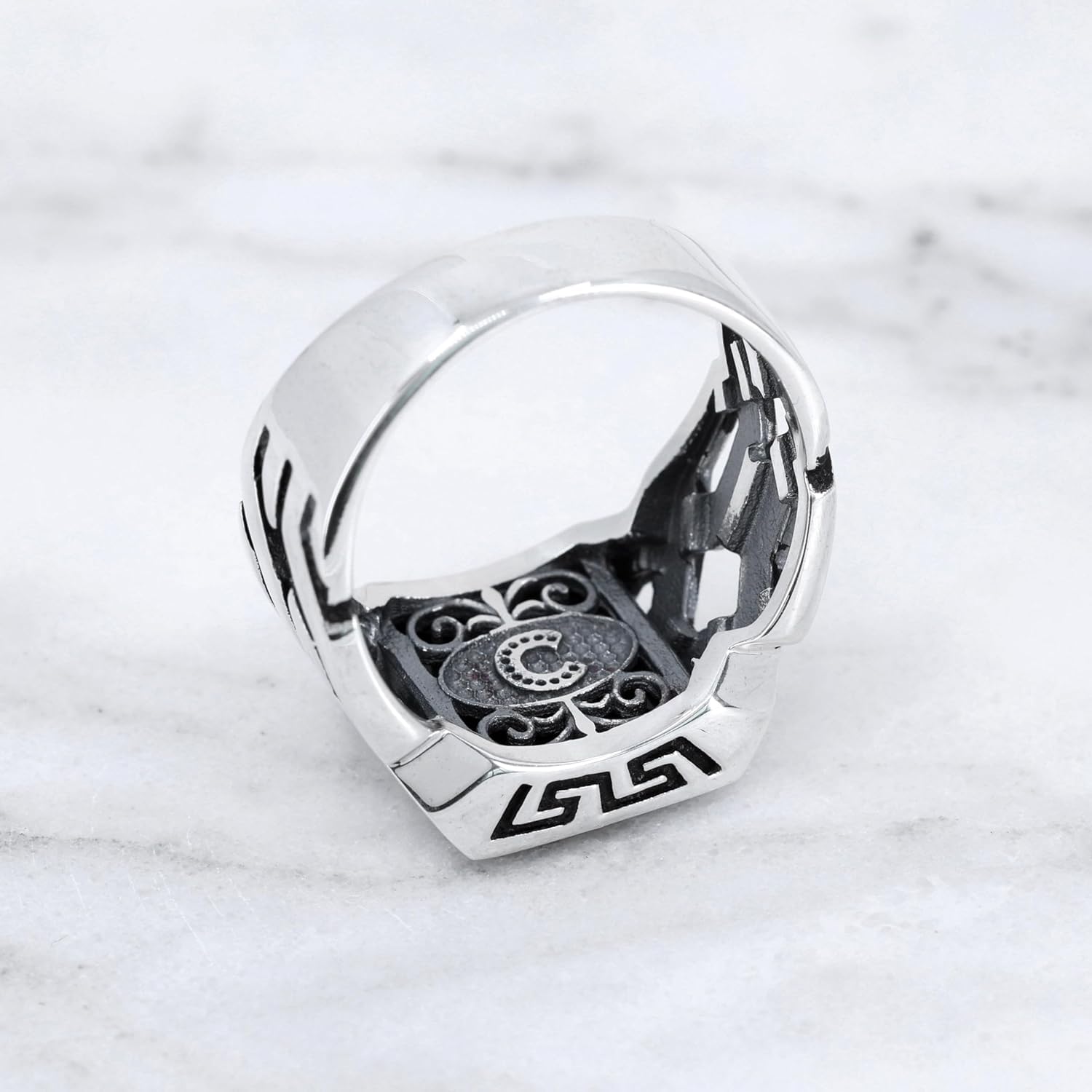 925 Sterling Silver Rings for Men - Onyx, Turquoise & CZ Stone Options | Durable Mens Wedding Band, Fashion Jewelry & Gift for Him | Perfect for Engagements, Anniversaries & Everyday Wear